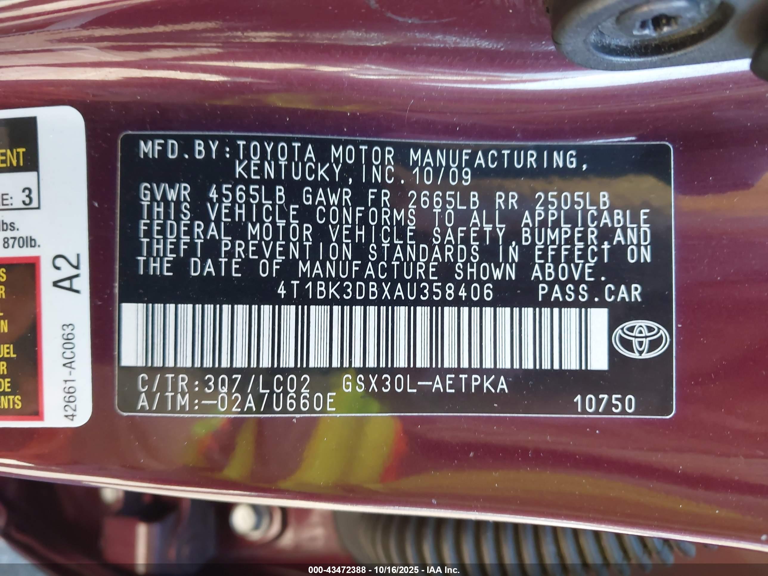 TOYOTA AVALON image 9