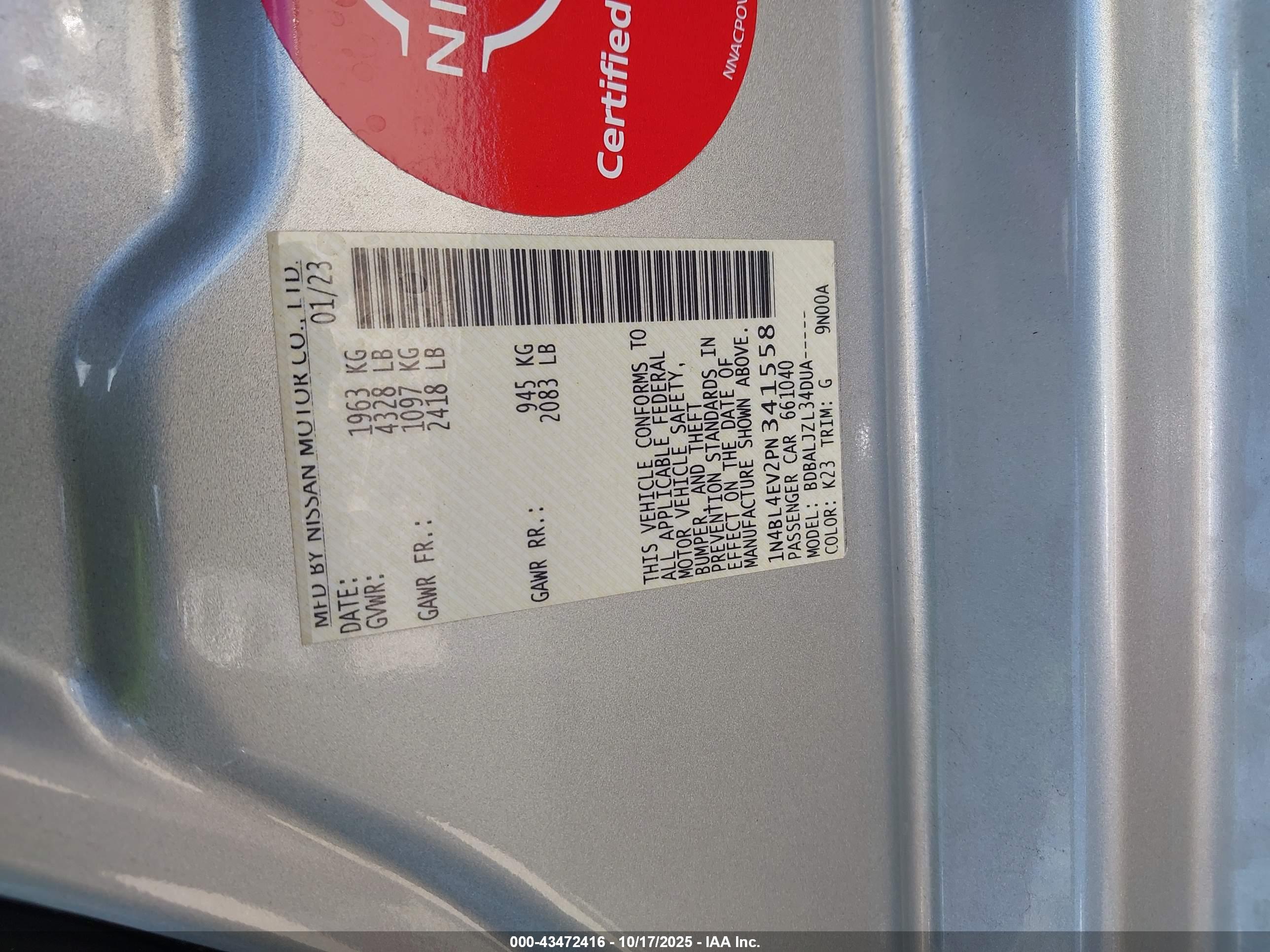 NISSAN ALTIMA image 9