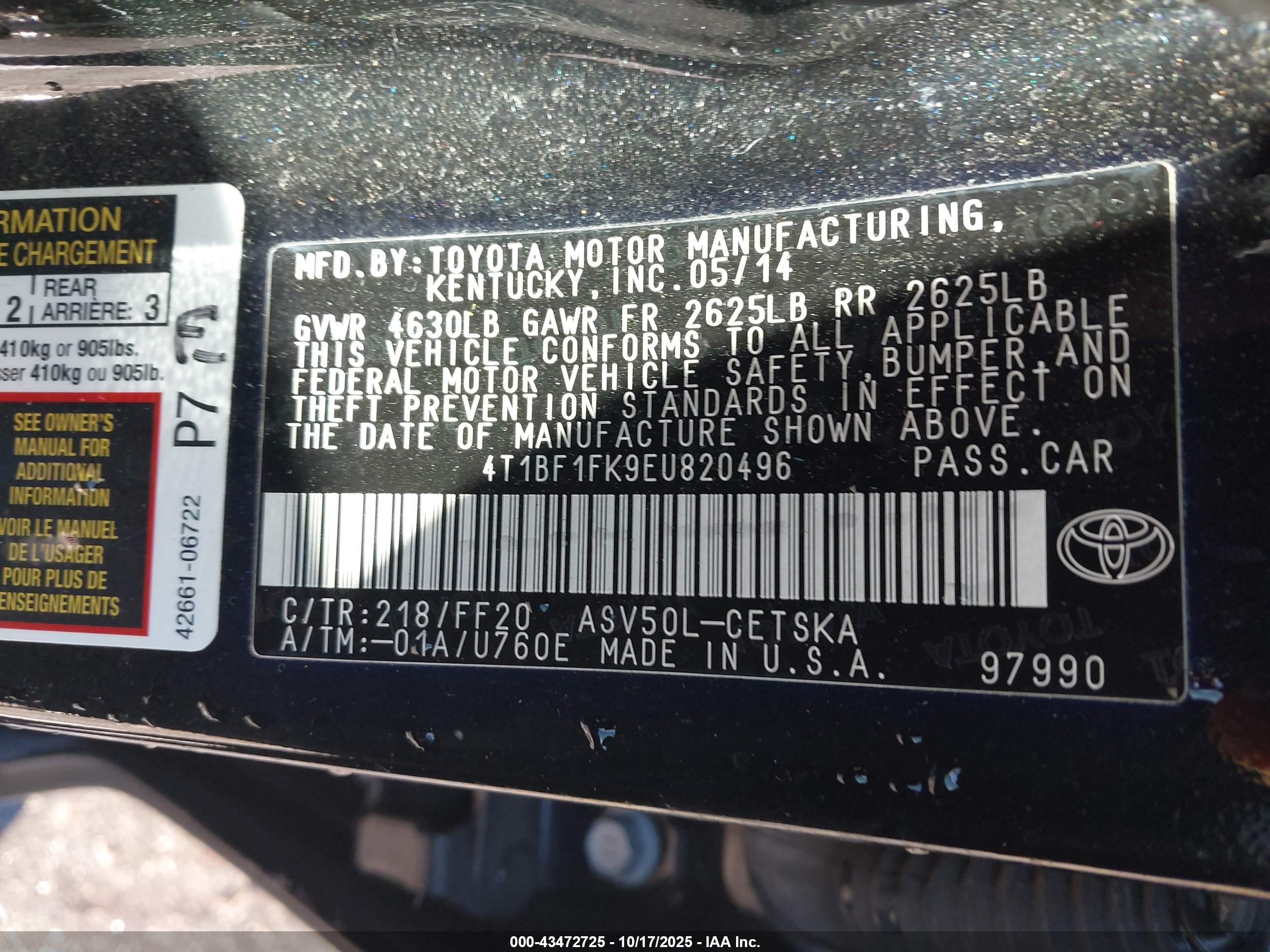 TOYOTA CAMRY image 9