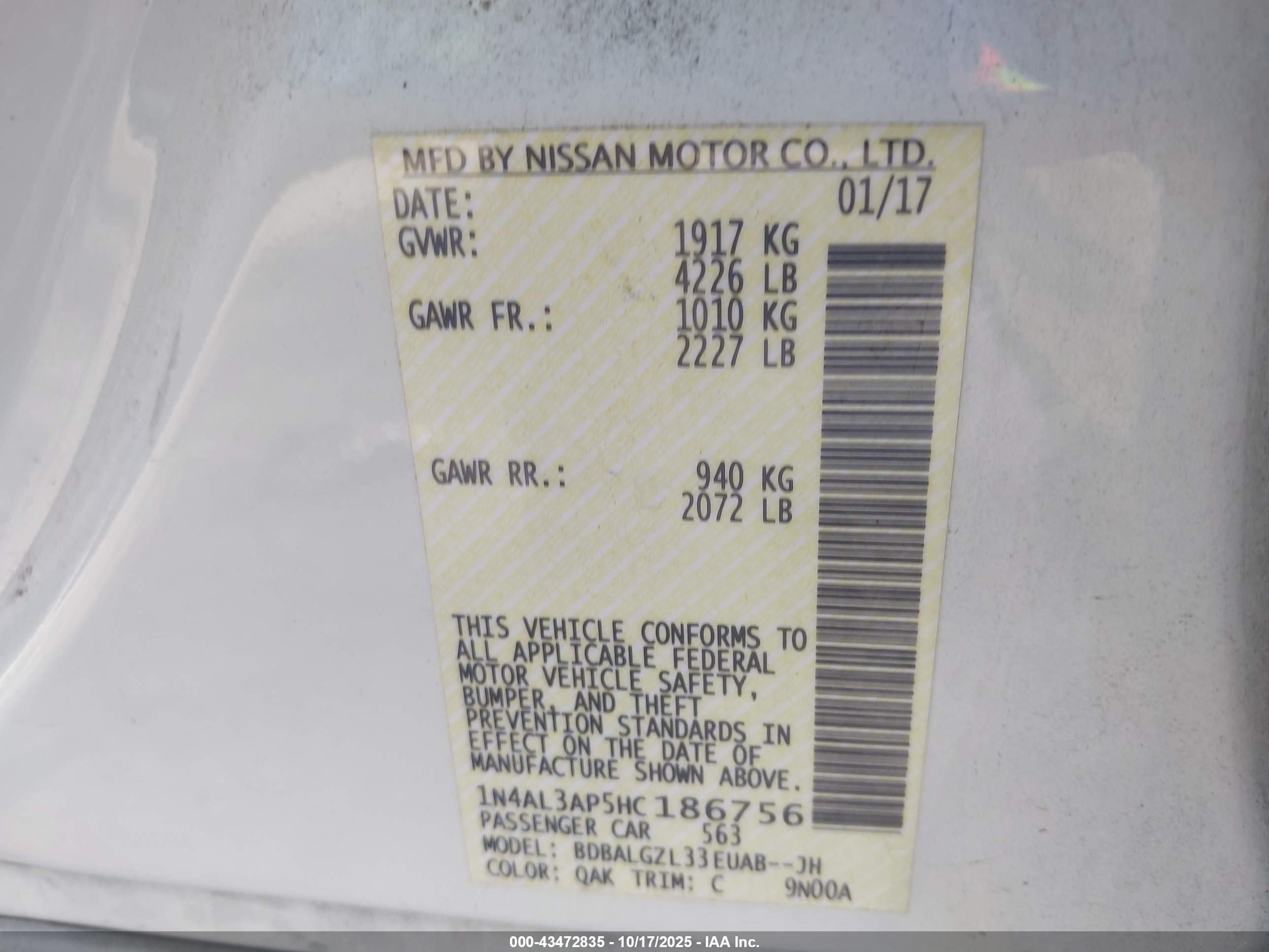 NISSAN ALTIMA image 9