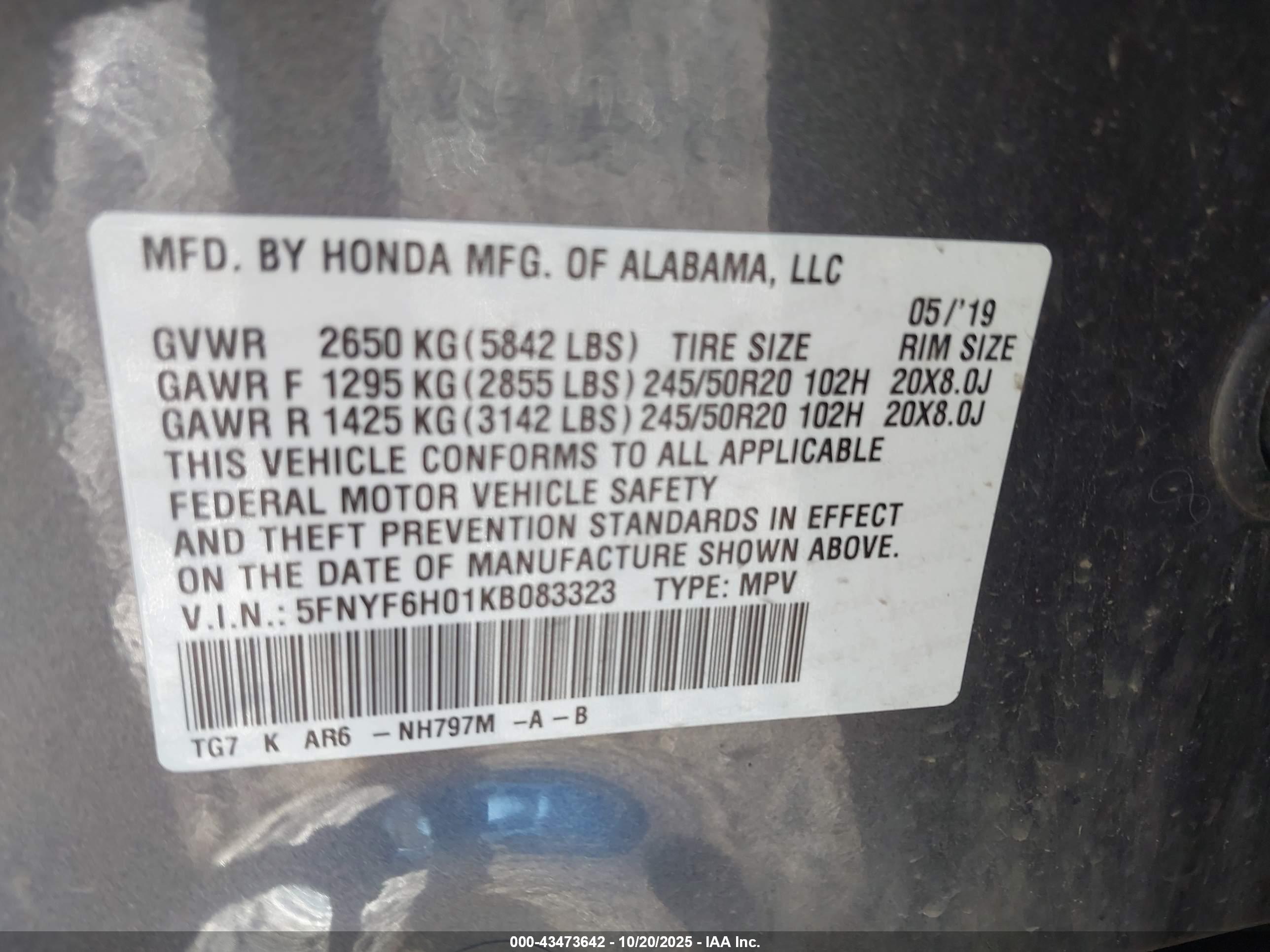 HONDA PILOT image 9