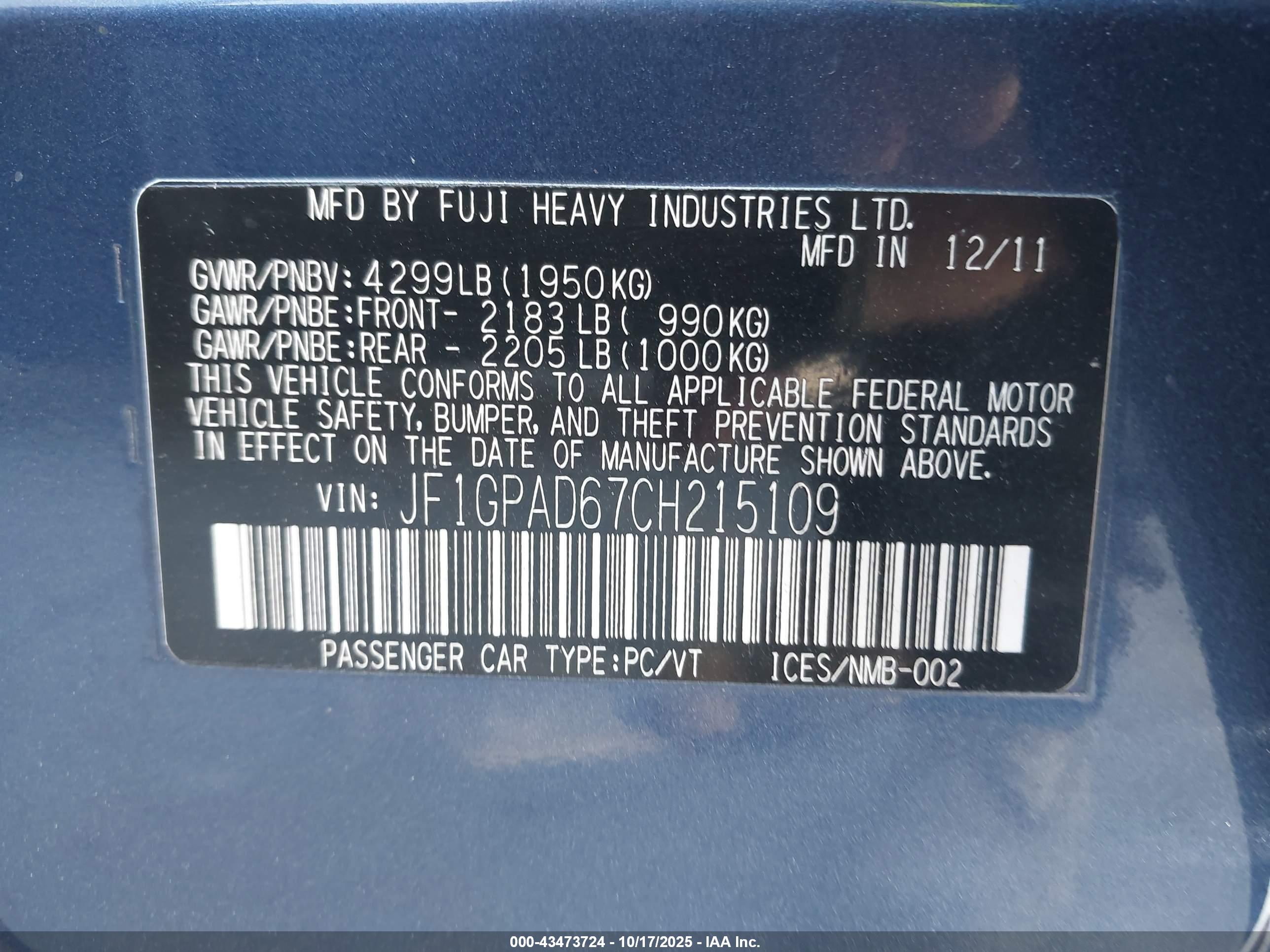 SUBARU IMPREZA image 9
