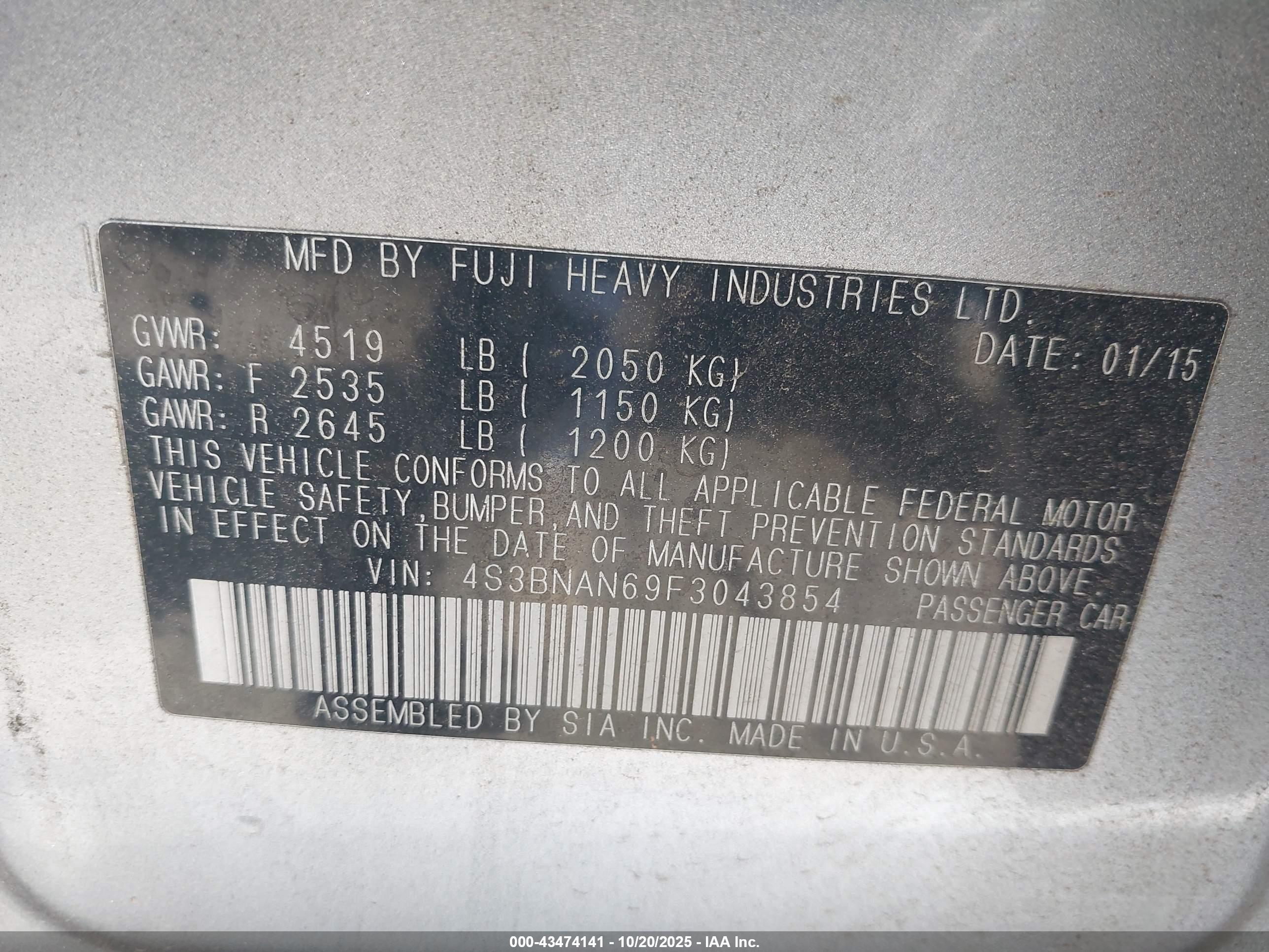 SUBARU LEGACY image 9