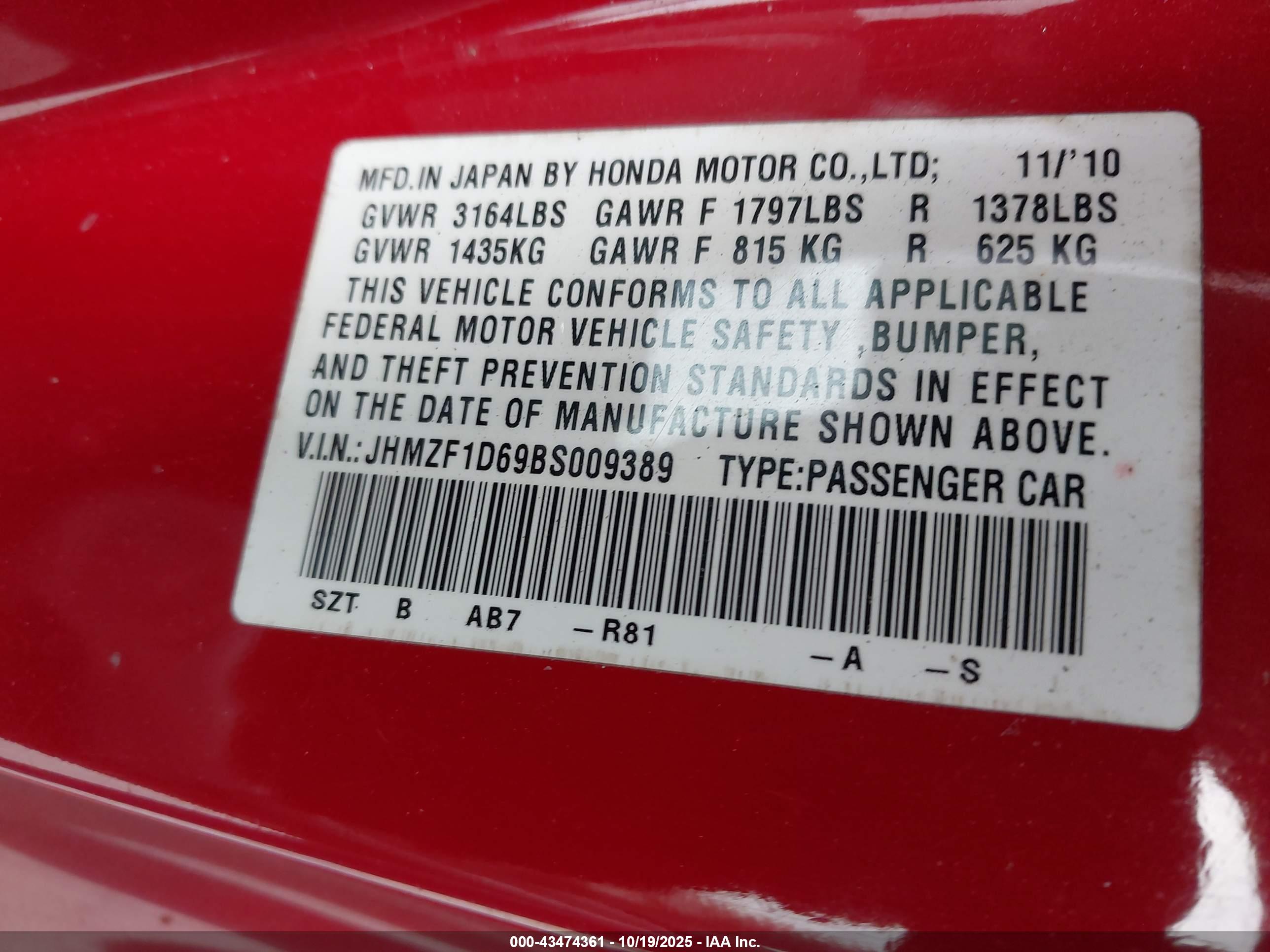 HONDA CR-Z image 9