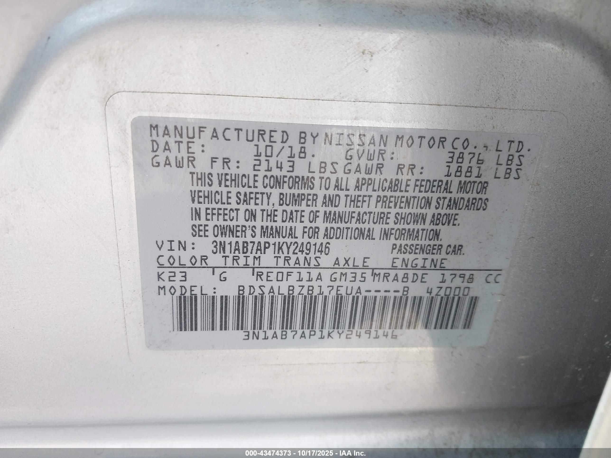 NISSAN SENTRA image 9