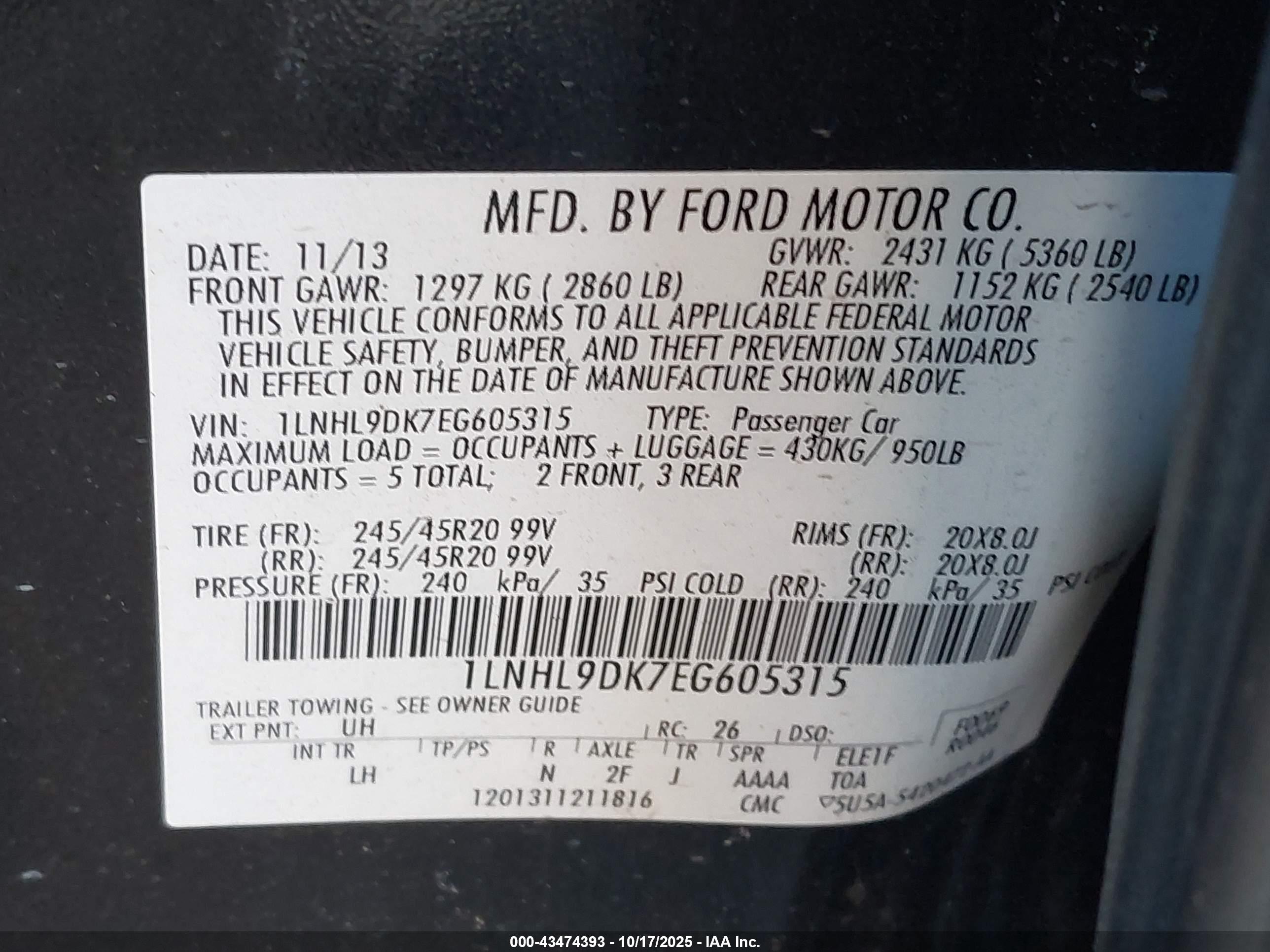LINCOLN MKS image 9