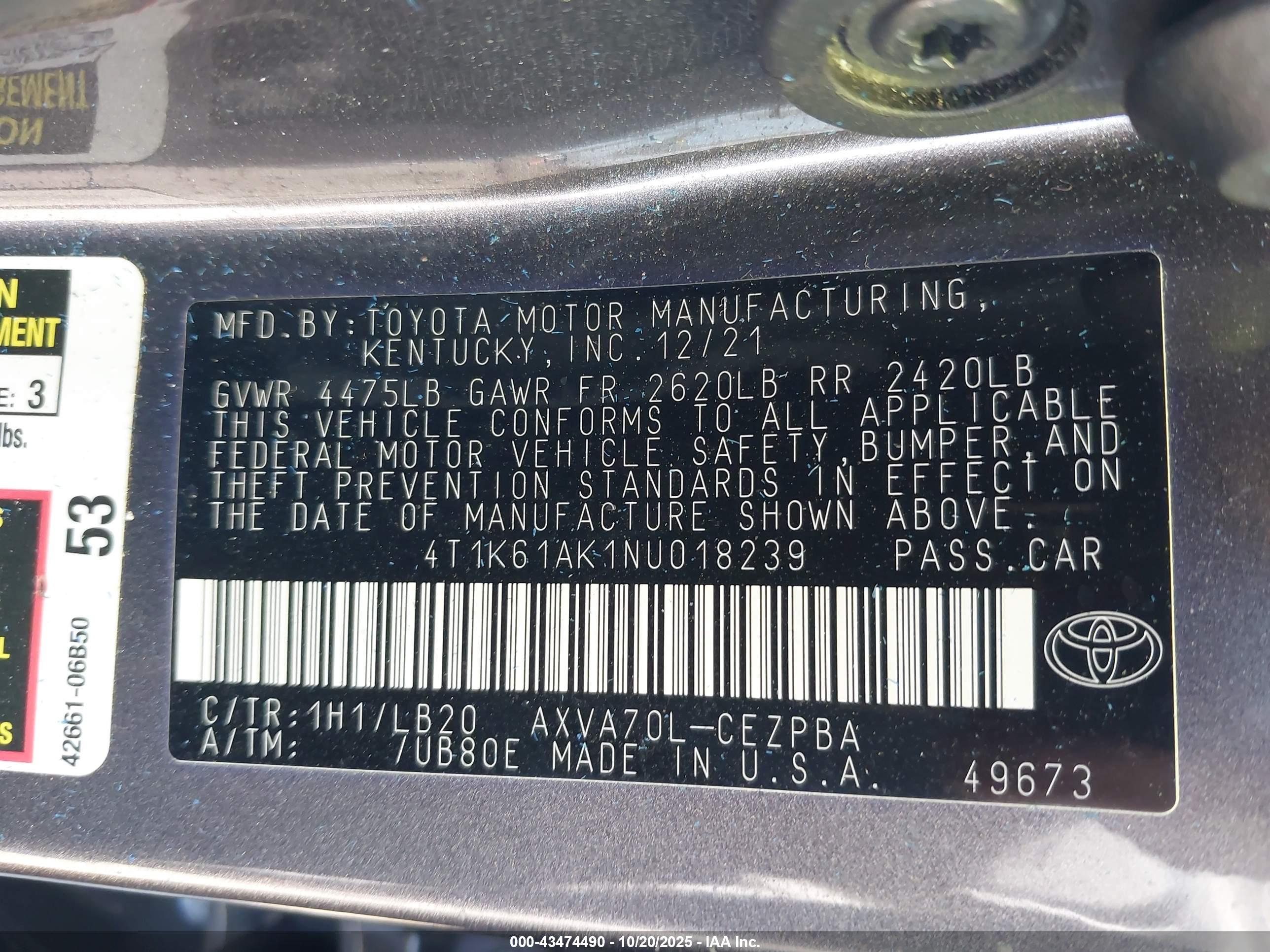 TOYOTA CAMRY image 9