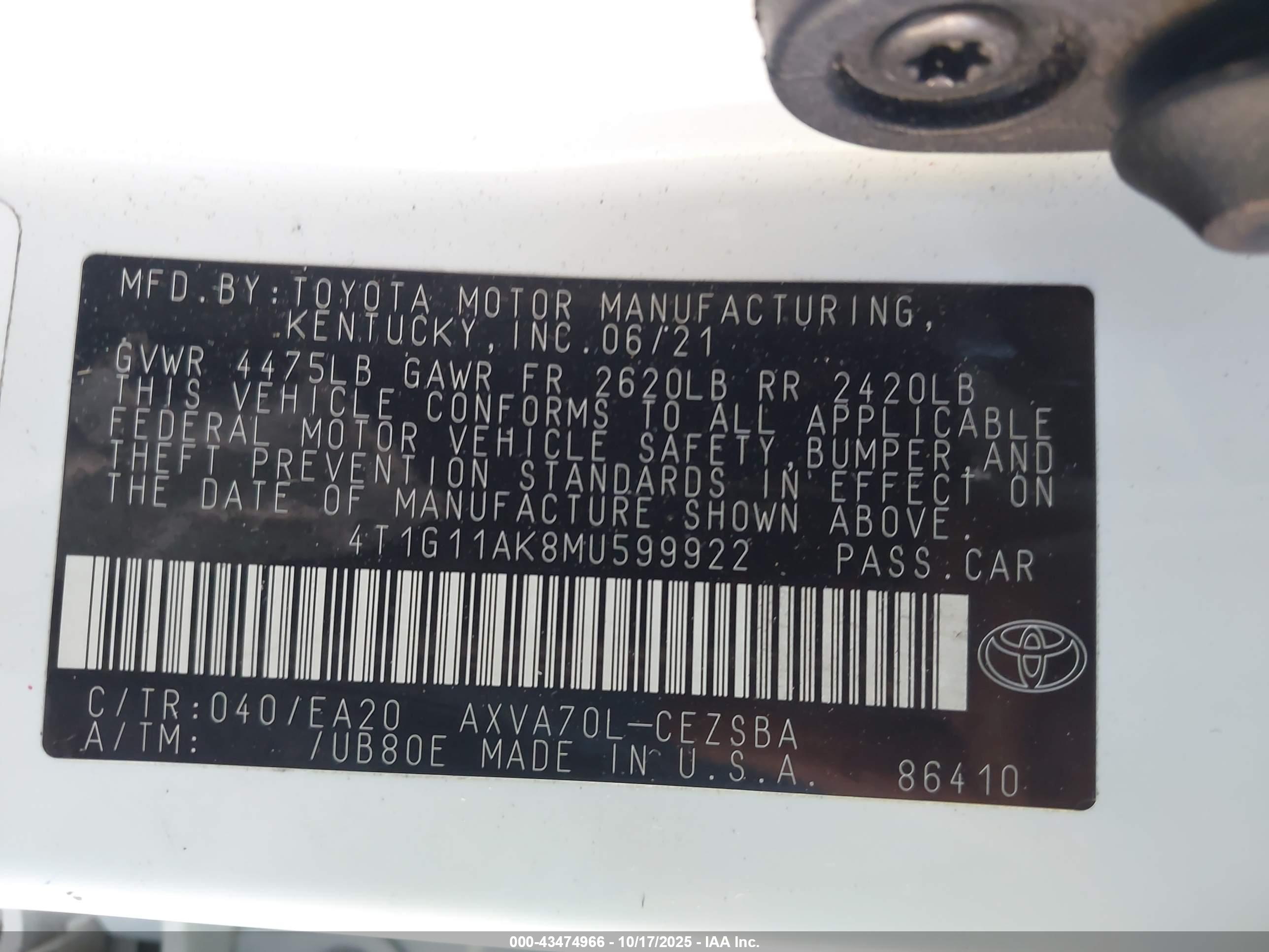 TOYOTA CAMRY image 9