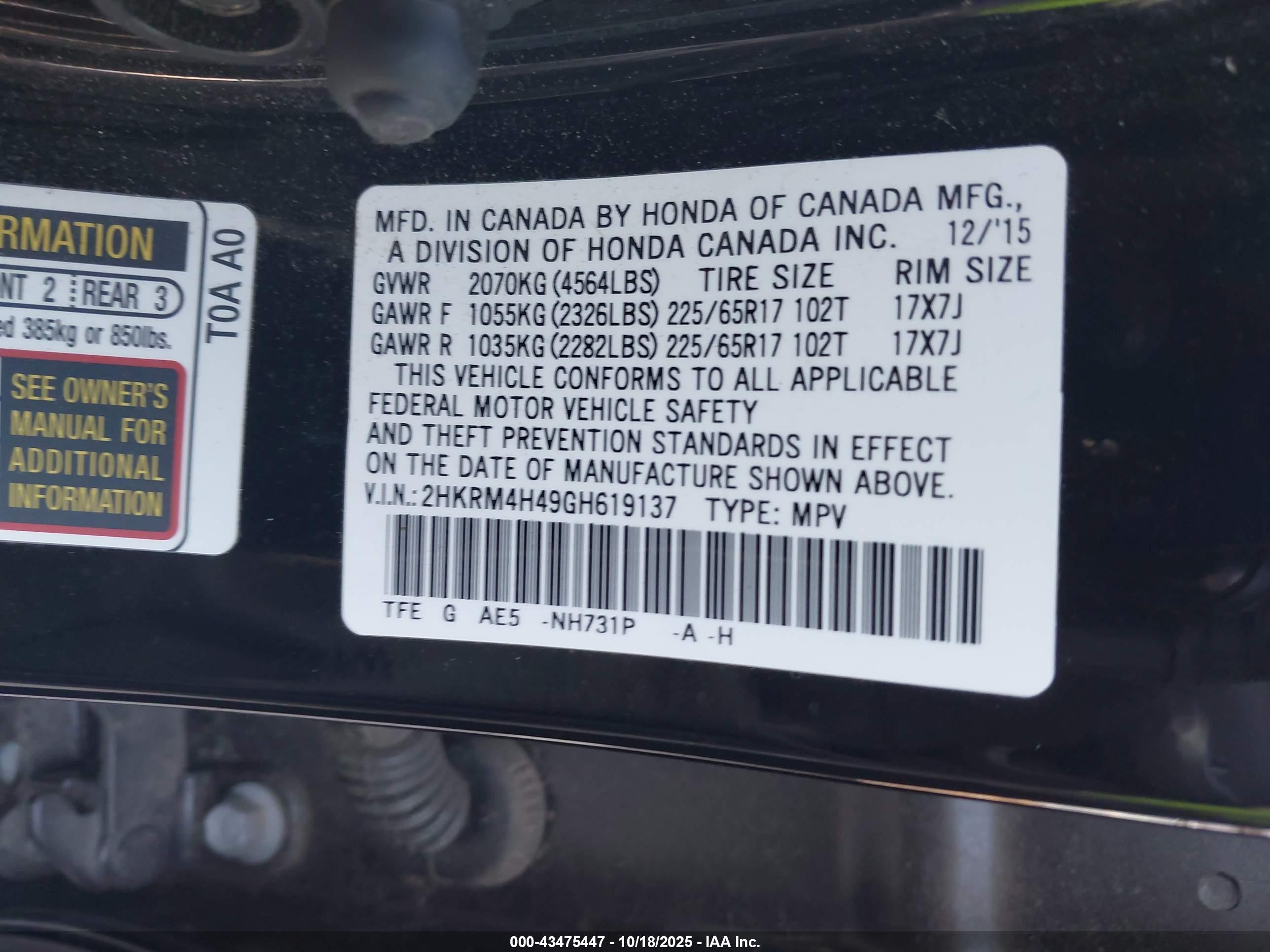 HONDA CR-V image 9