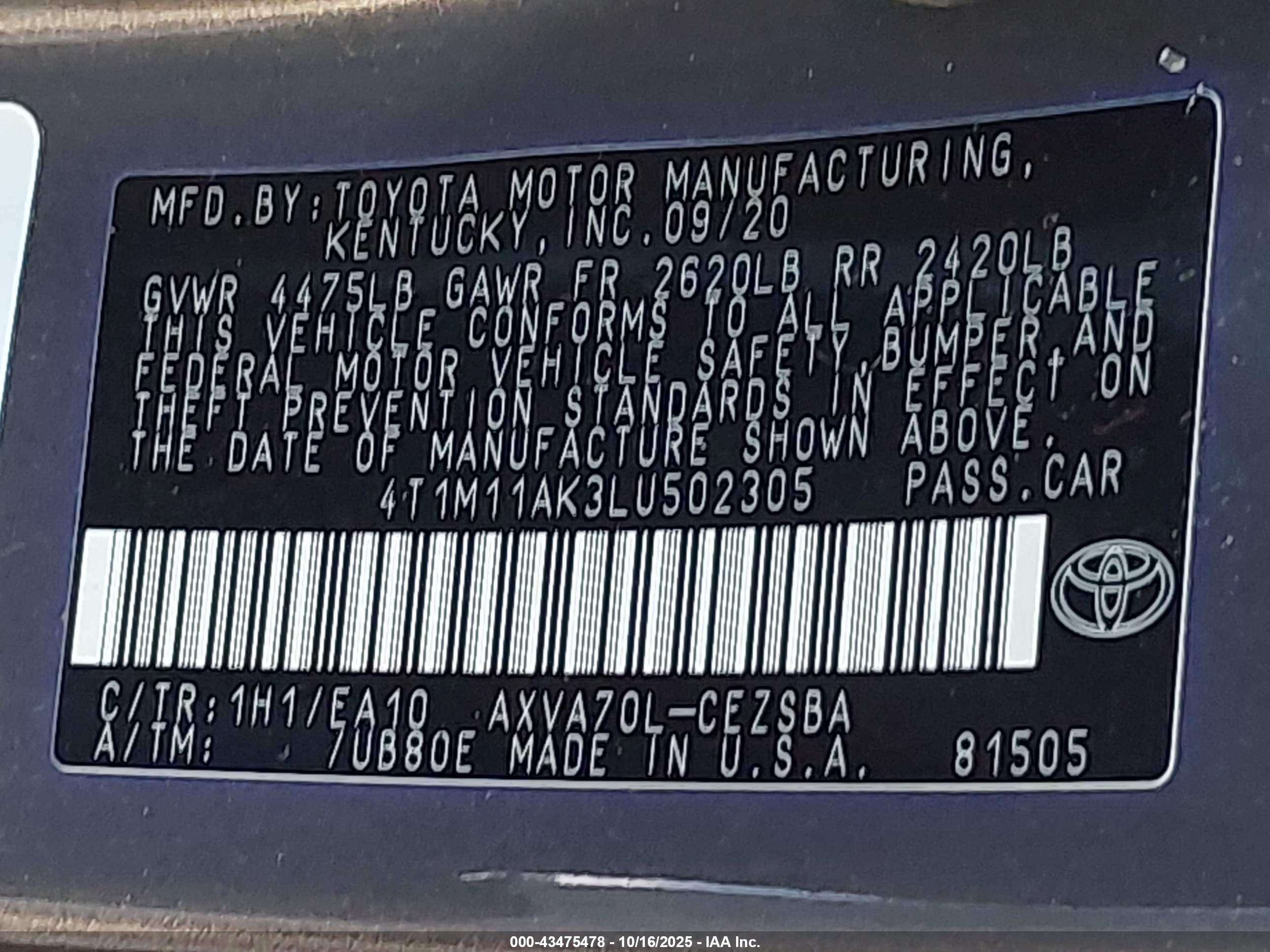 TOYOTA CAMRY image 9