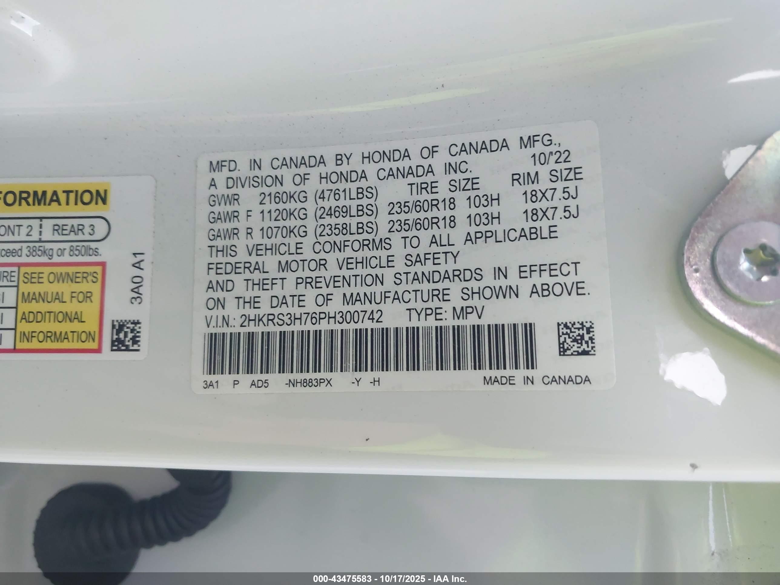 HONDA CR-V image 9