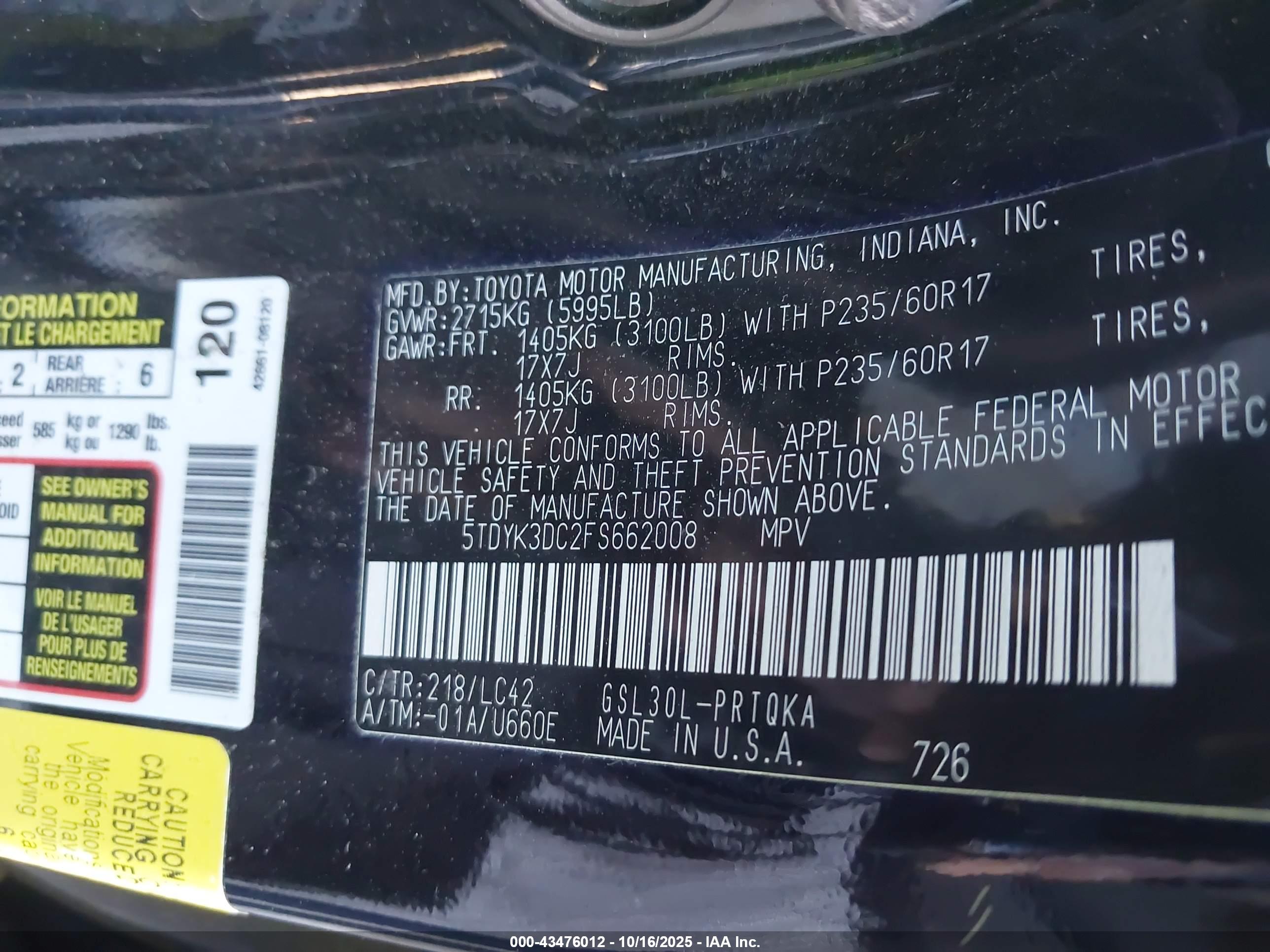 TOYOTA SIENNA image 9