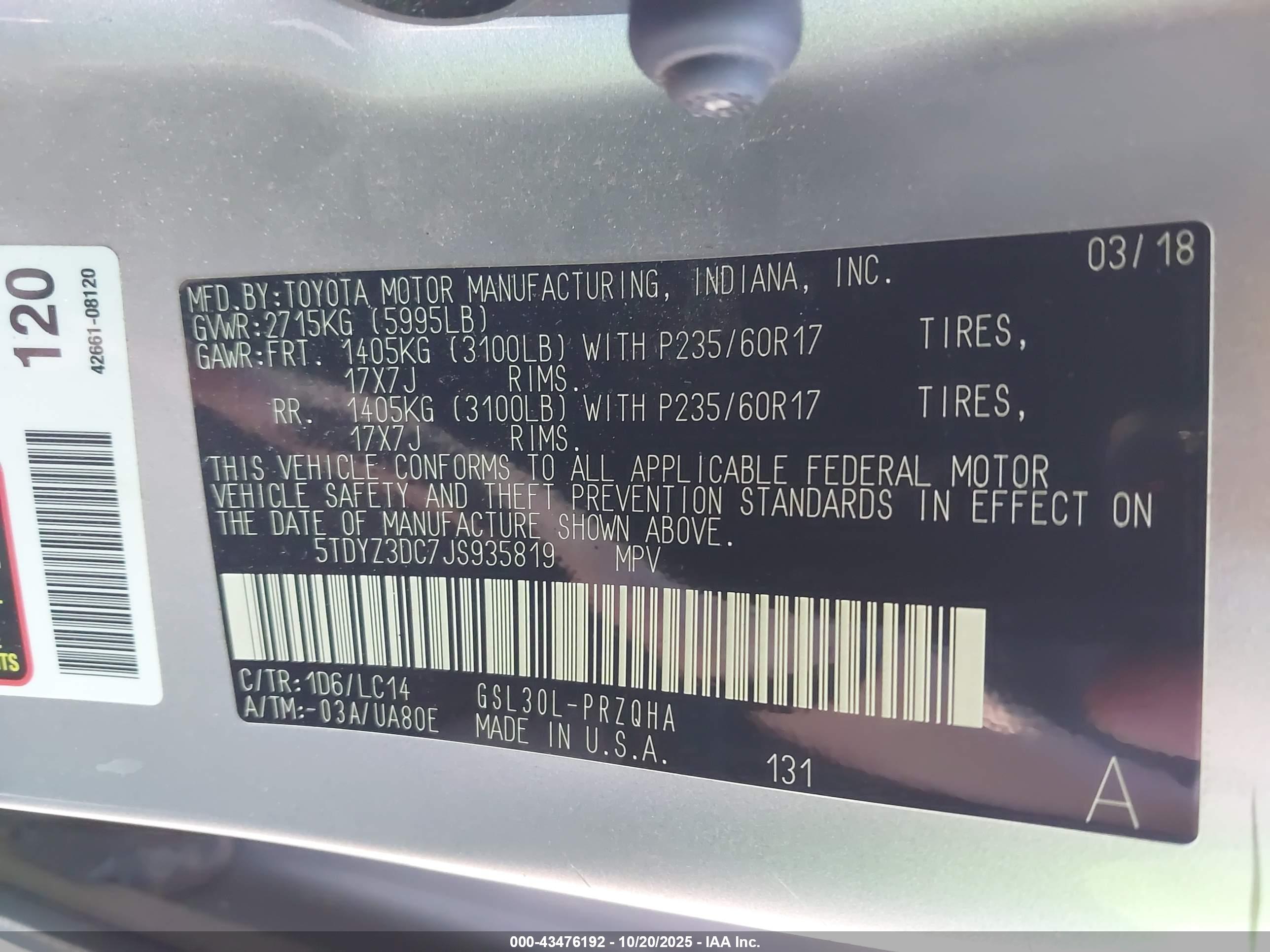 TOYOTA SIENNA image 9