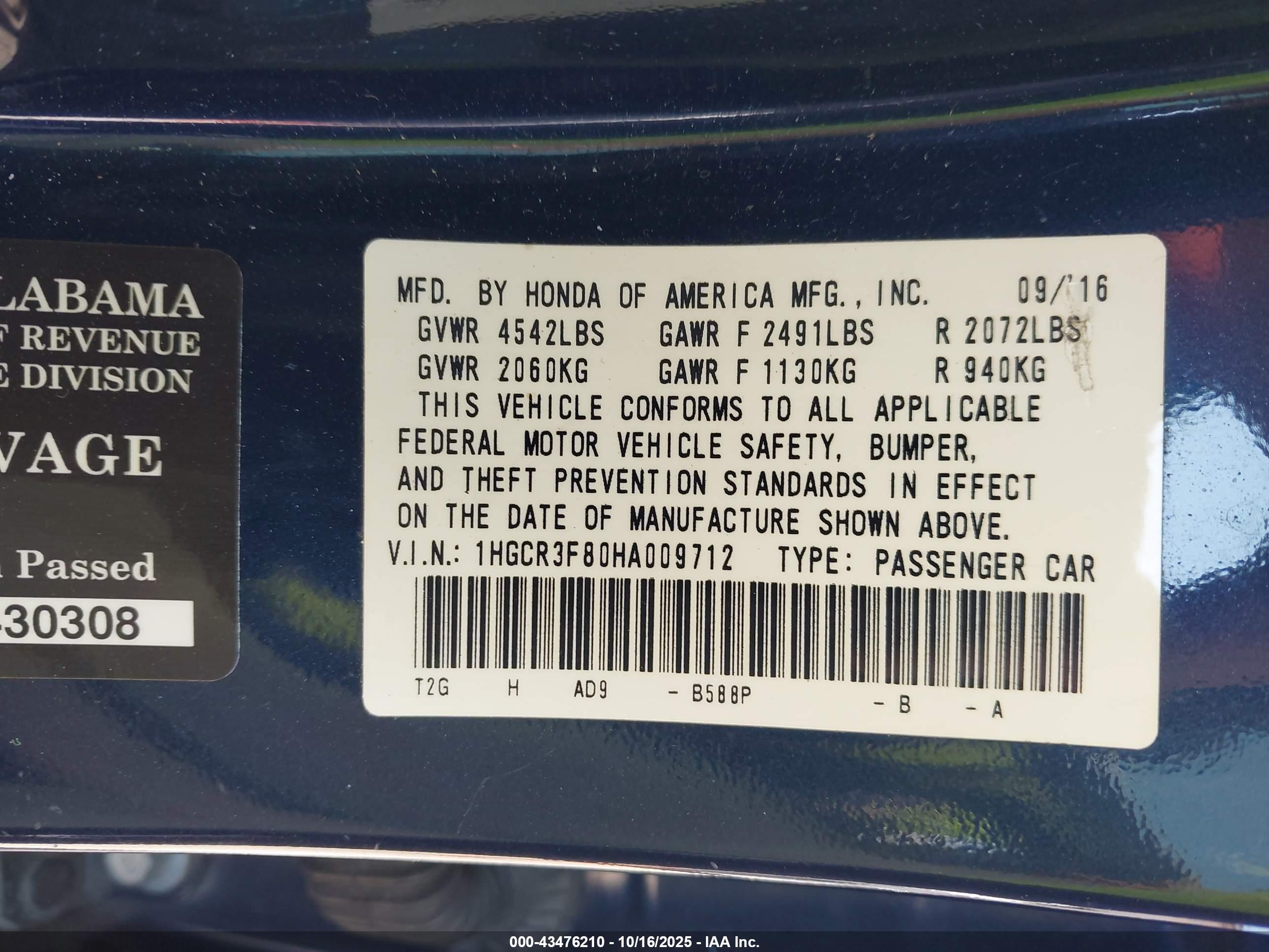 HONDA ACCORD image 9
