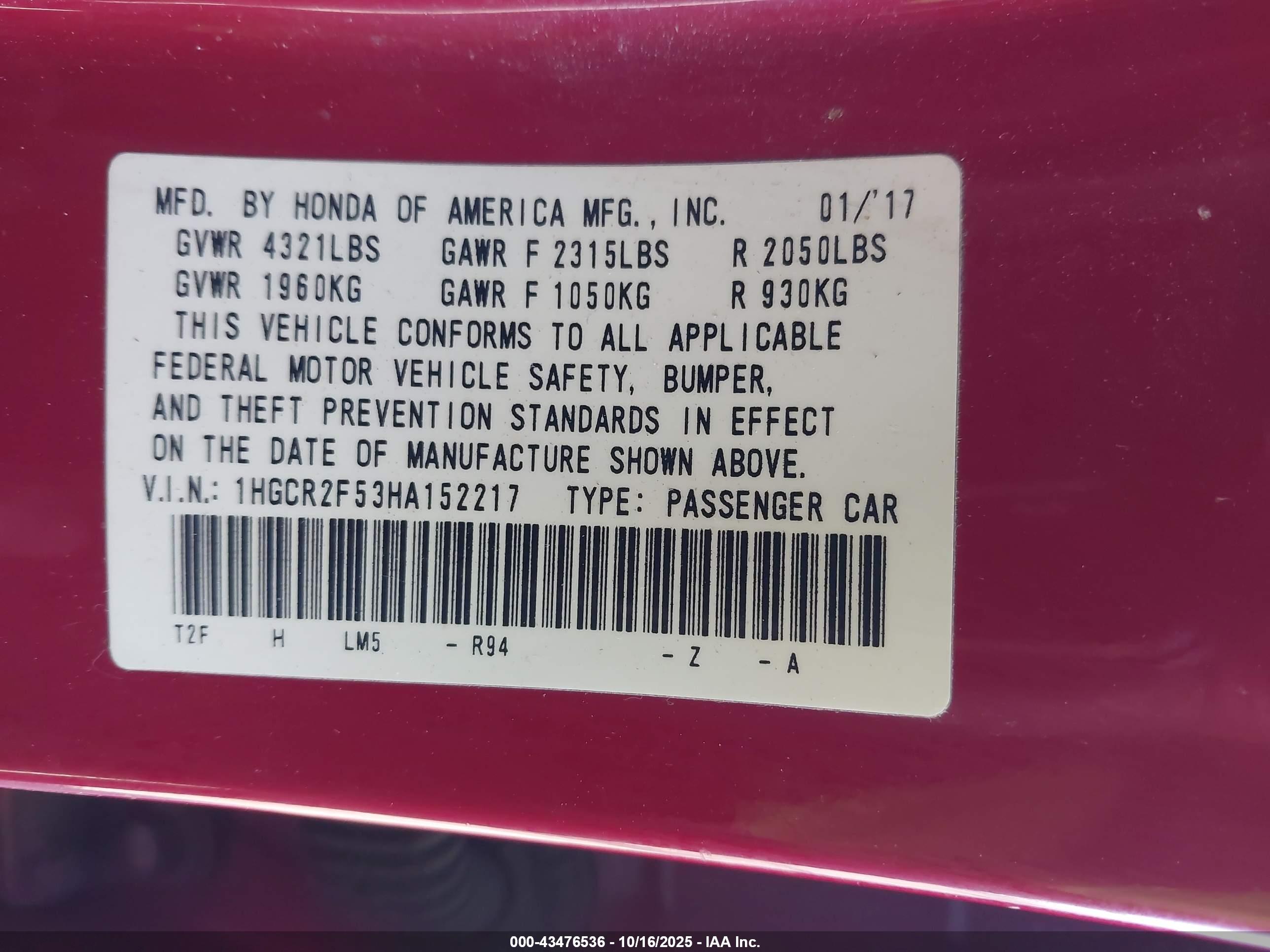 HONDA ACCORD image 9