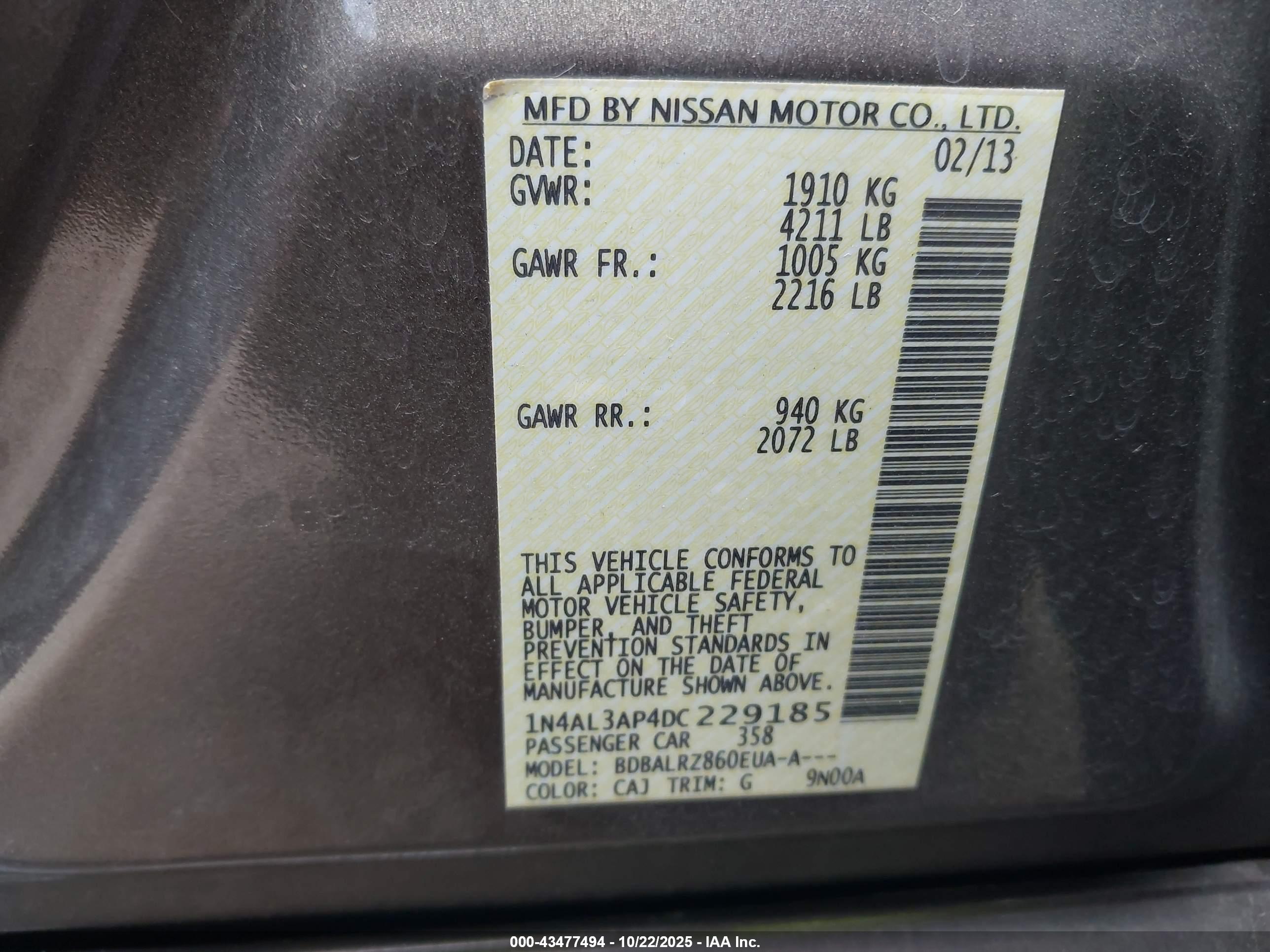 NISSAN ALTIMA image 9