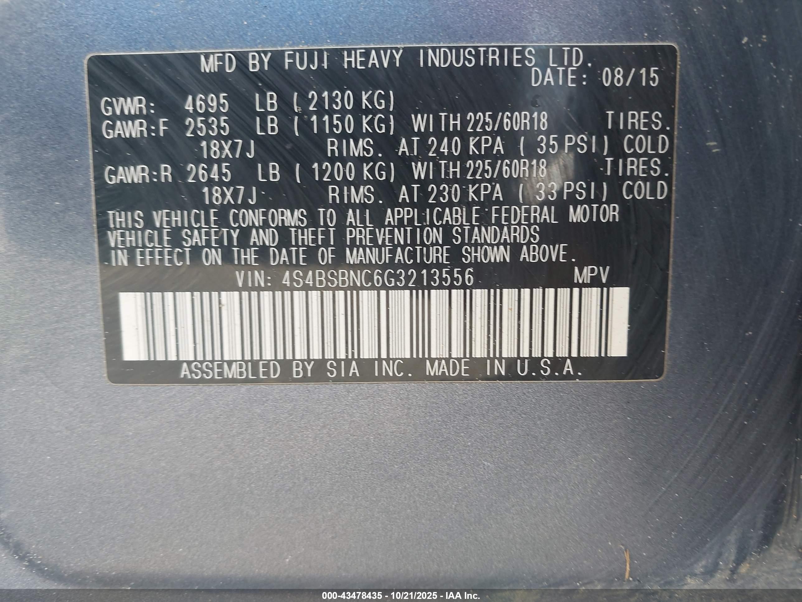 SUBARU OUTBACK image 9