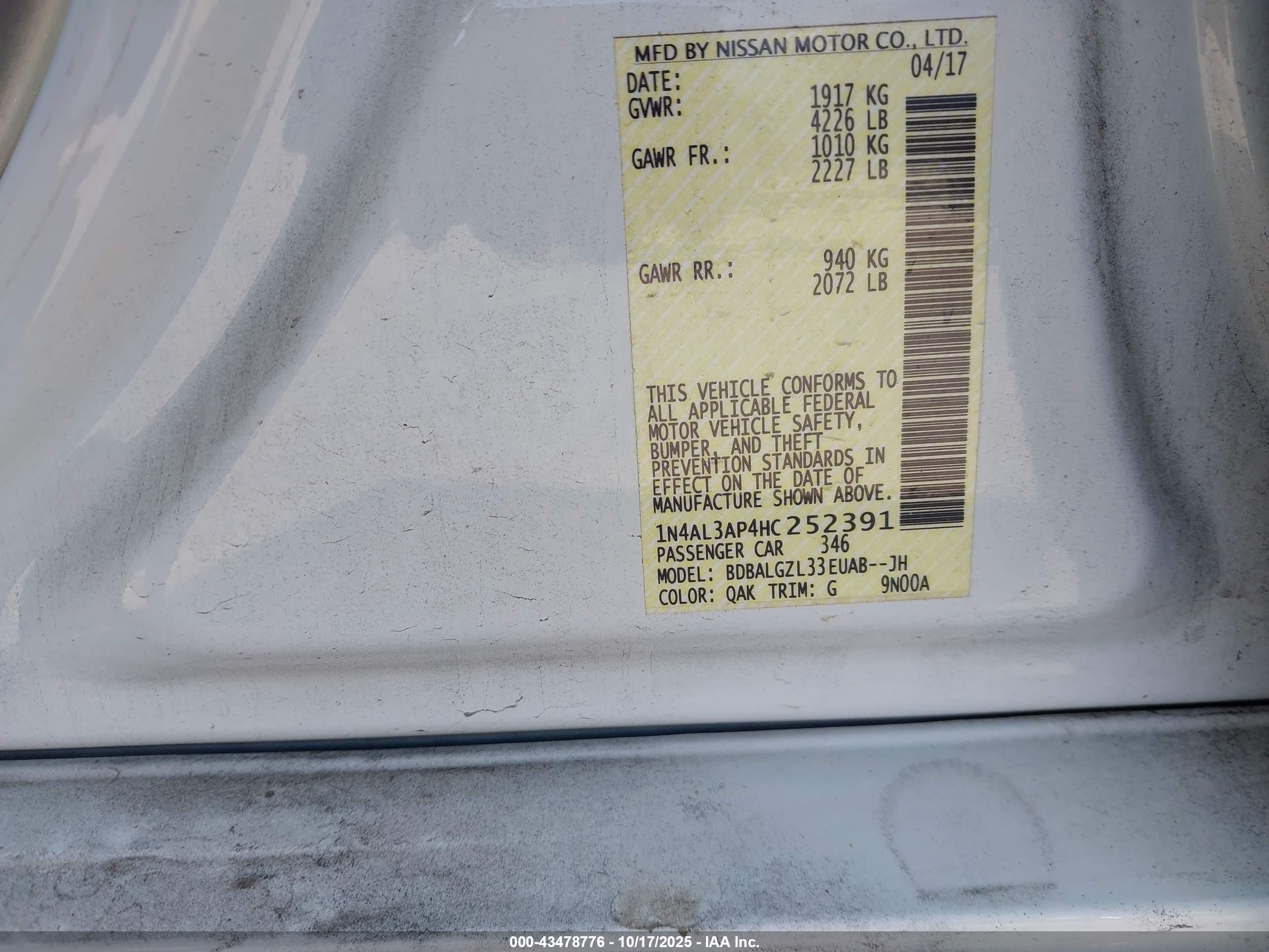 NISSAN ALTIMA image 9