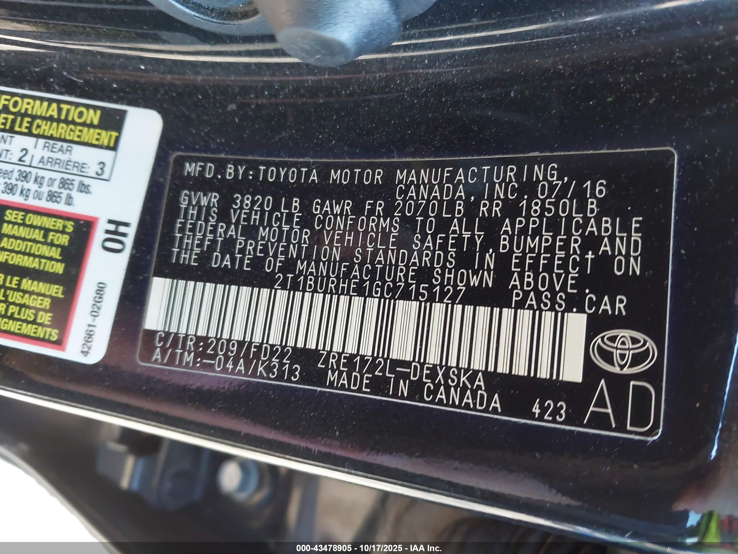 TOYOTA COROLLA image 9