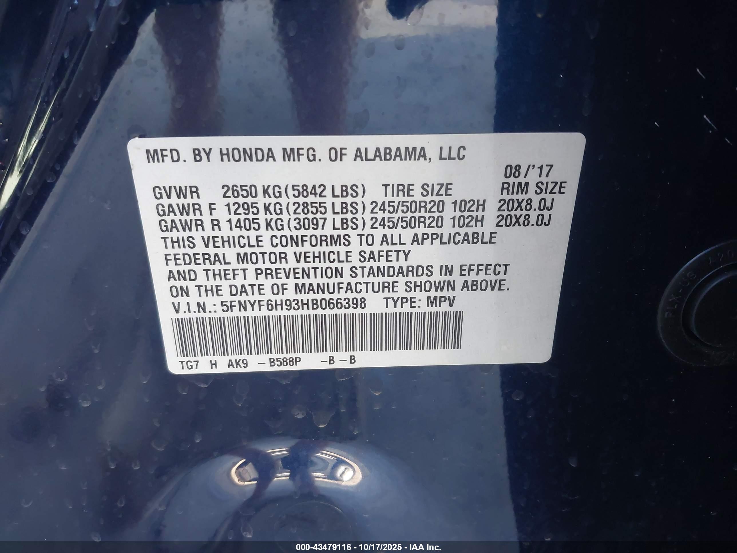 HONDA PILOT image 9