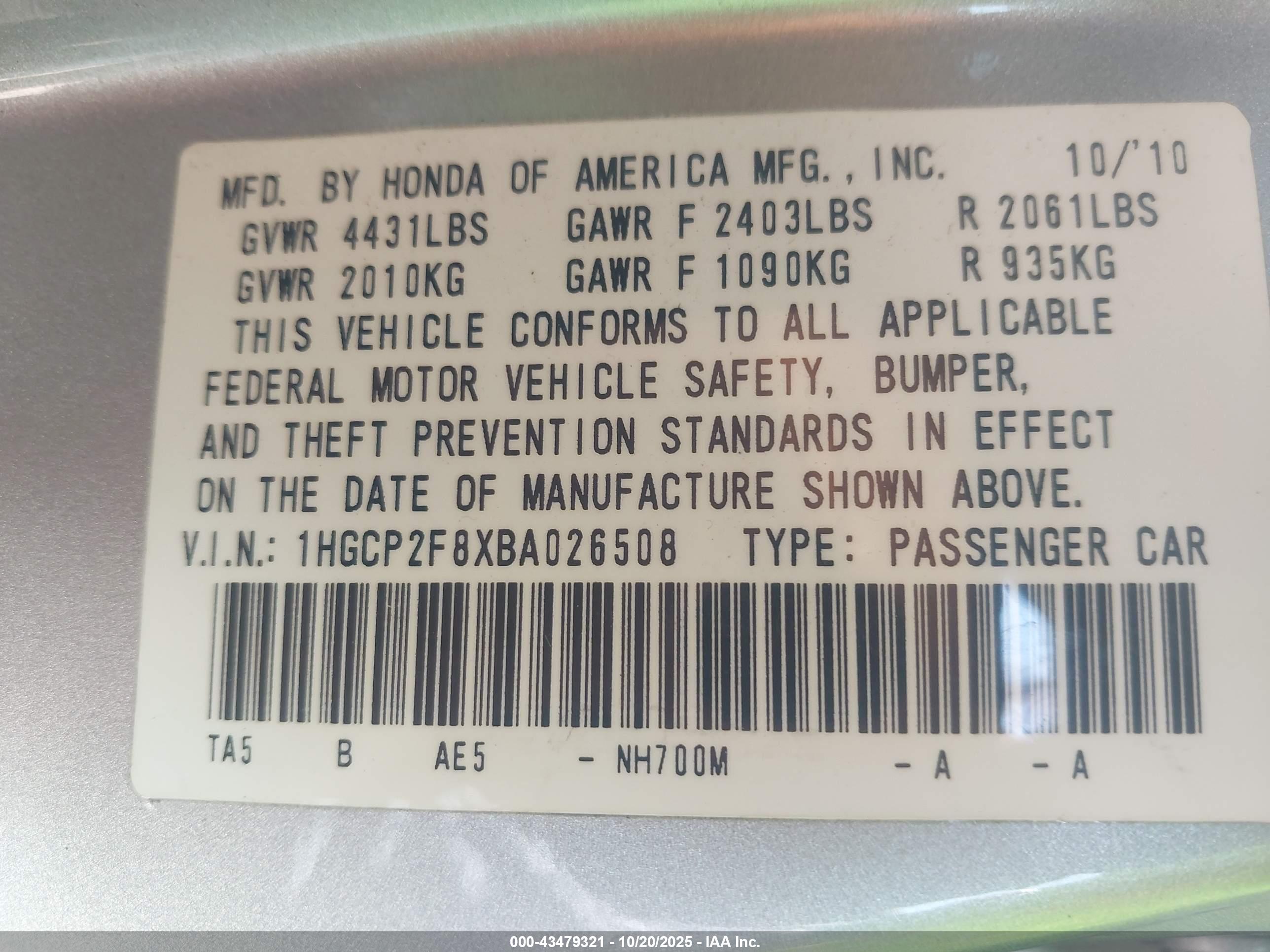 HONDA ACCORD image 9
