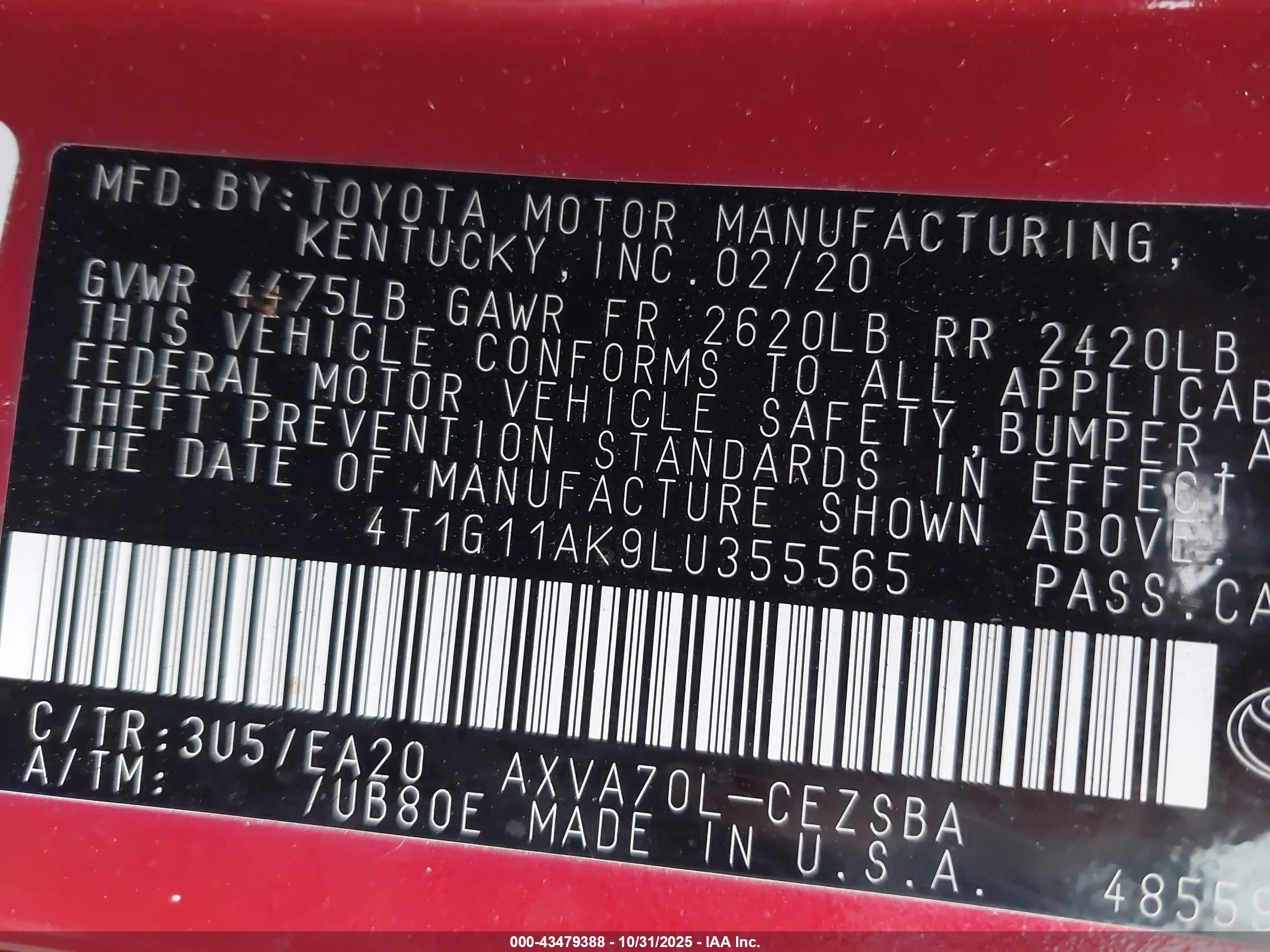 TOYOTA CAMRY image 9