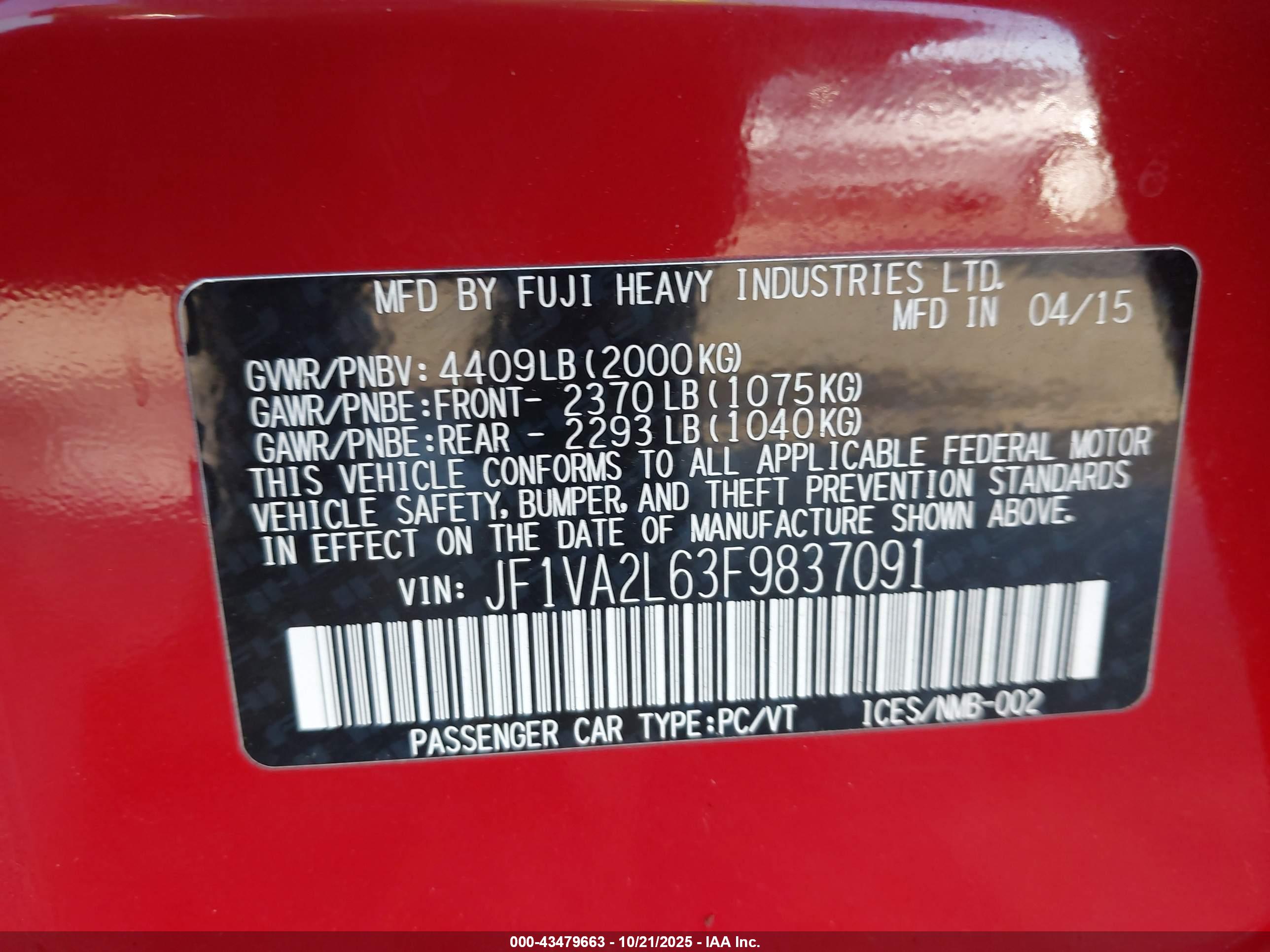 SUBARU WRX image 9