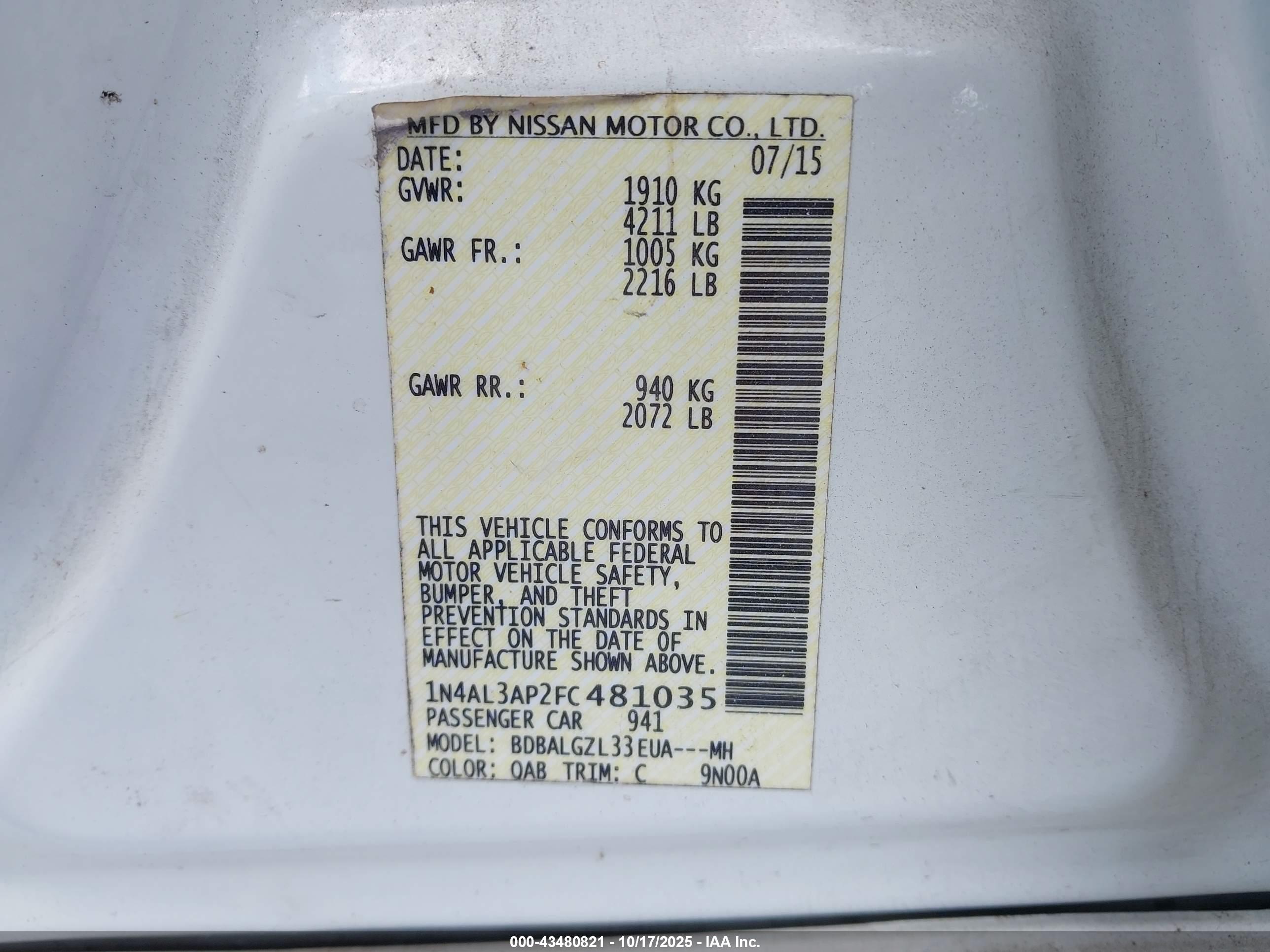 NISSAN ALTIMA image 9