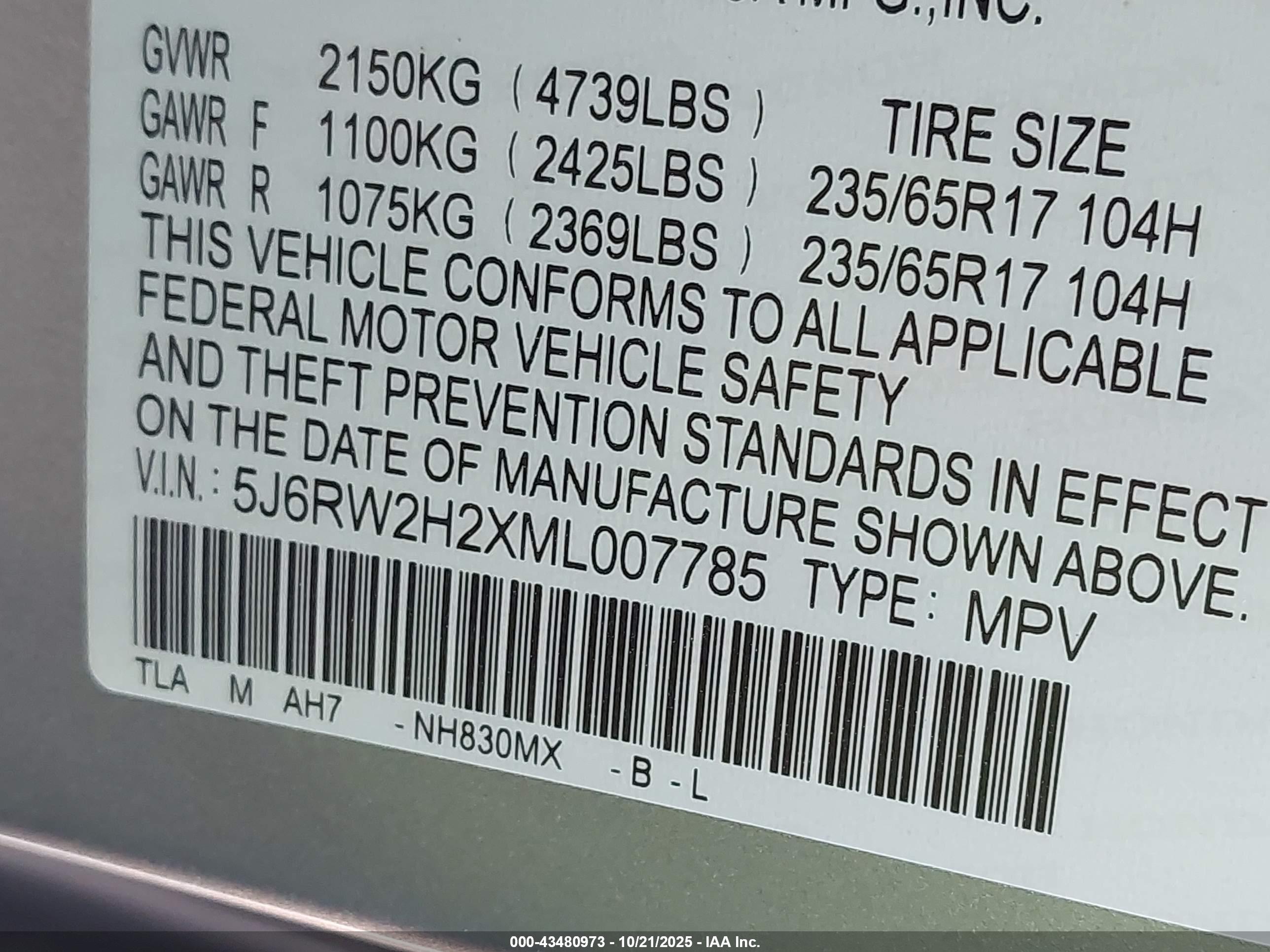 HONDA CR-V image 9