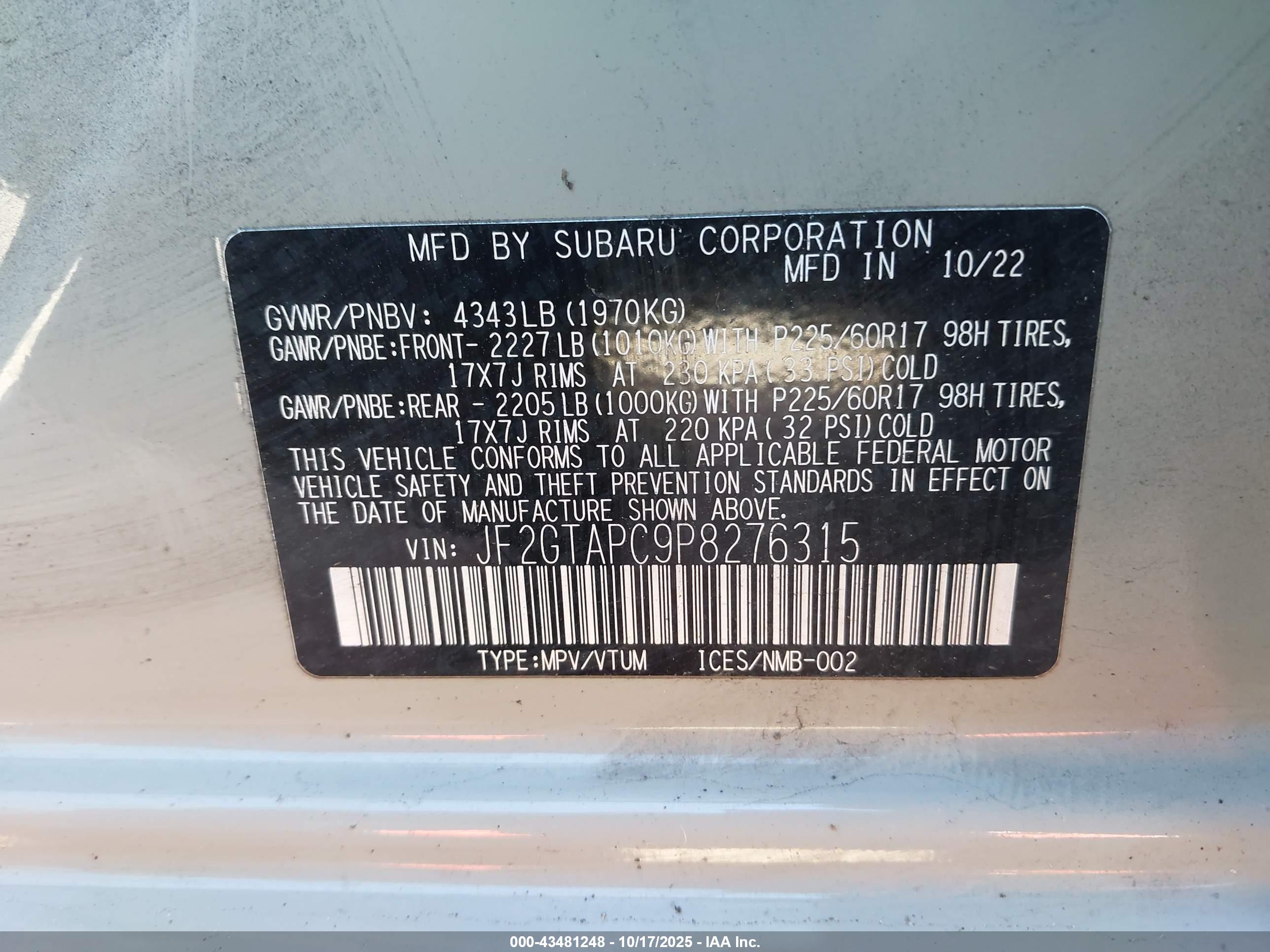 SUBARU CROSSTREK image 9