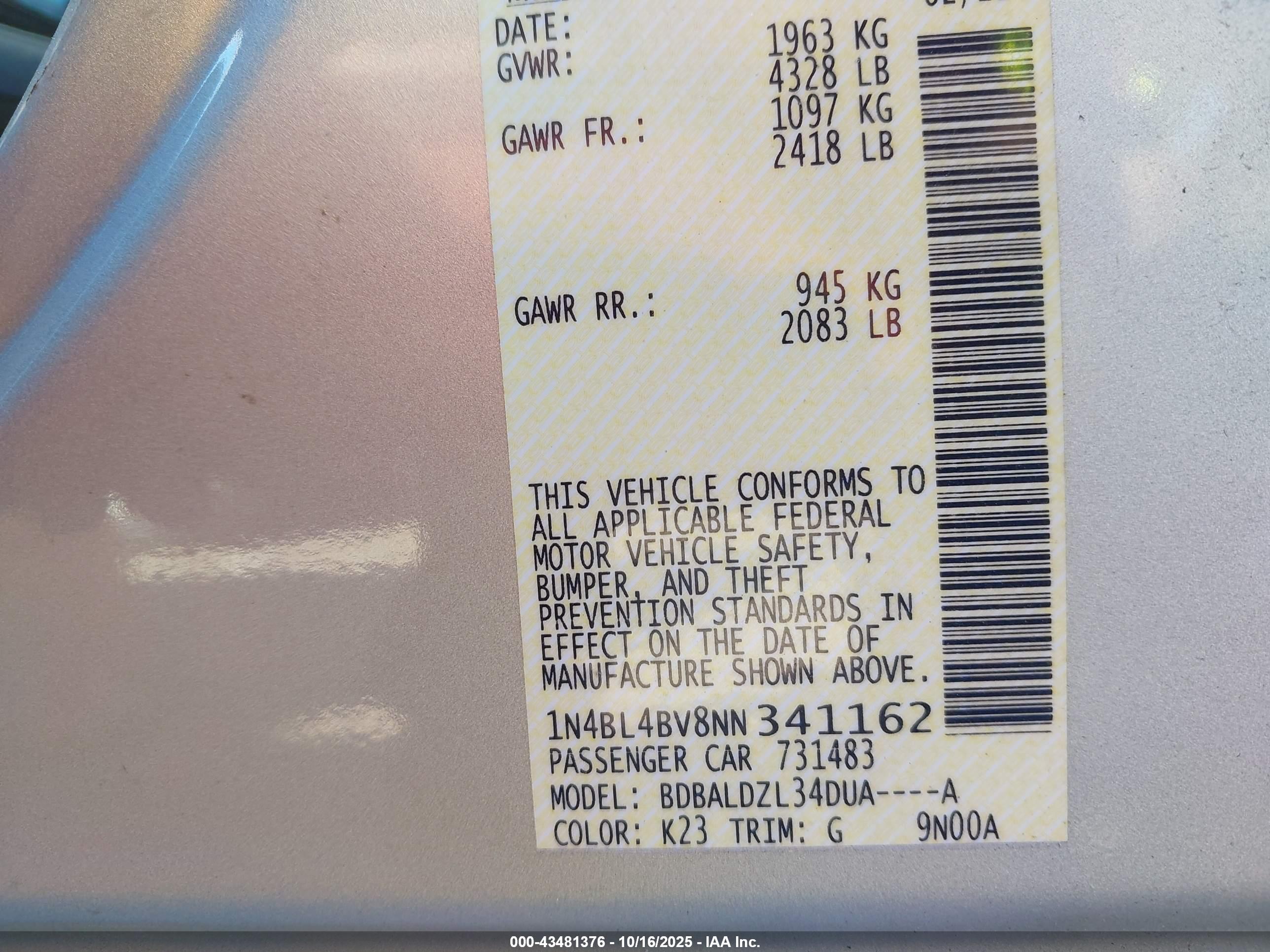 NISSAN ALTIMA image 9
