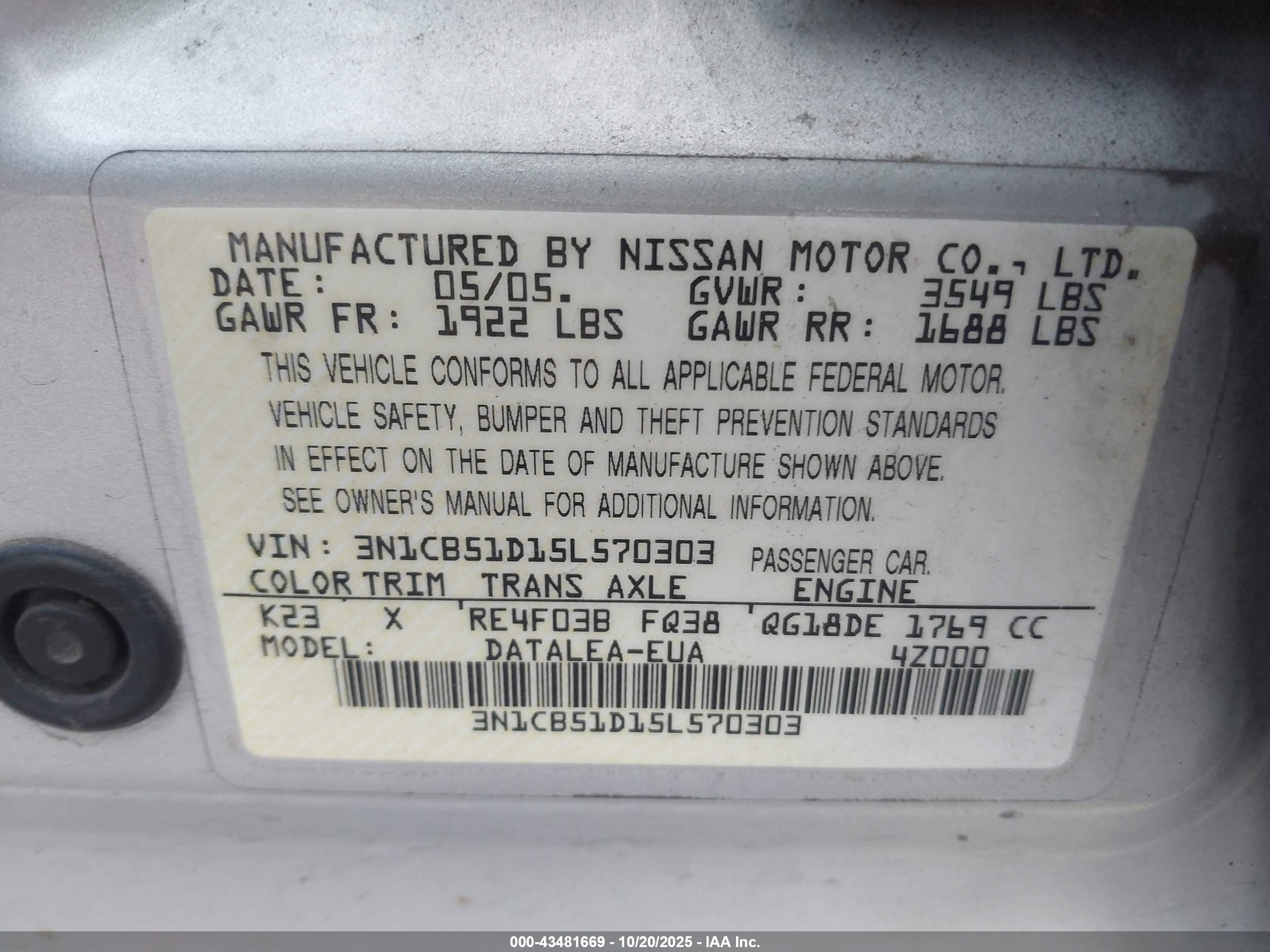 NISSAN SENTRA image 9
