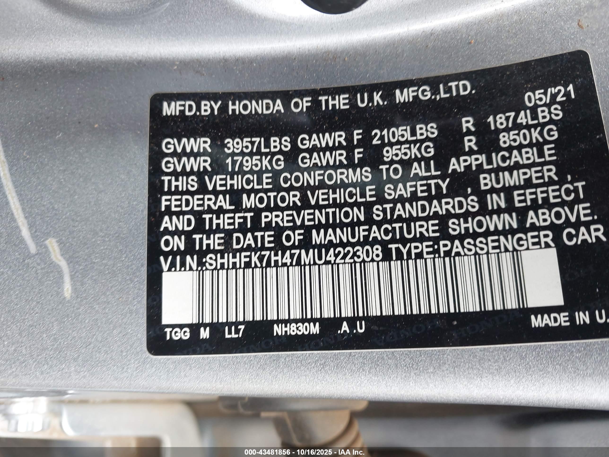 HONDA CIVIC image 9
