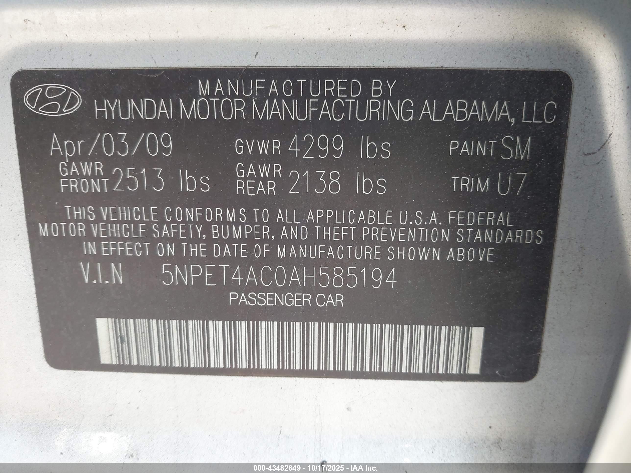 HYUNDAI SONATA image 9