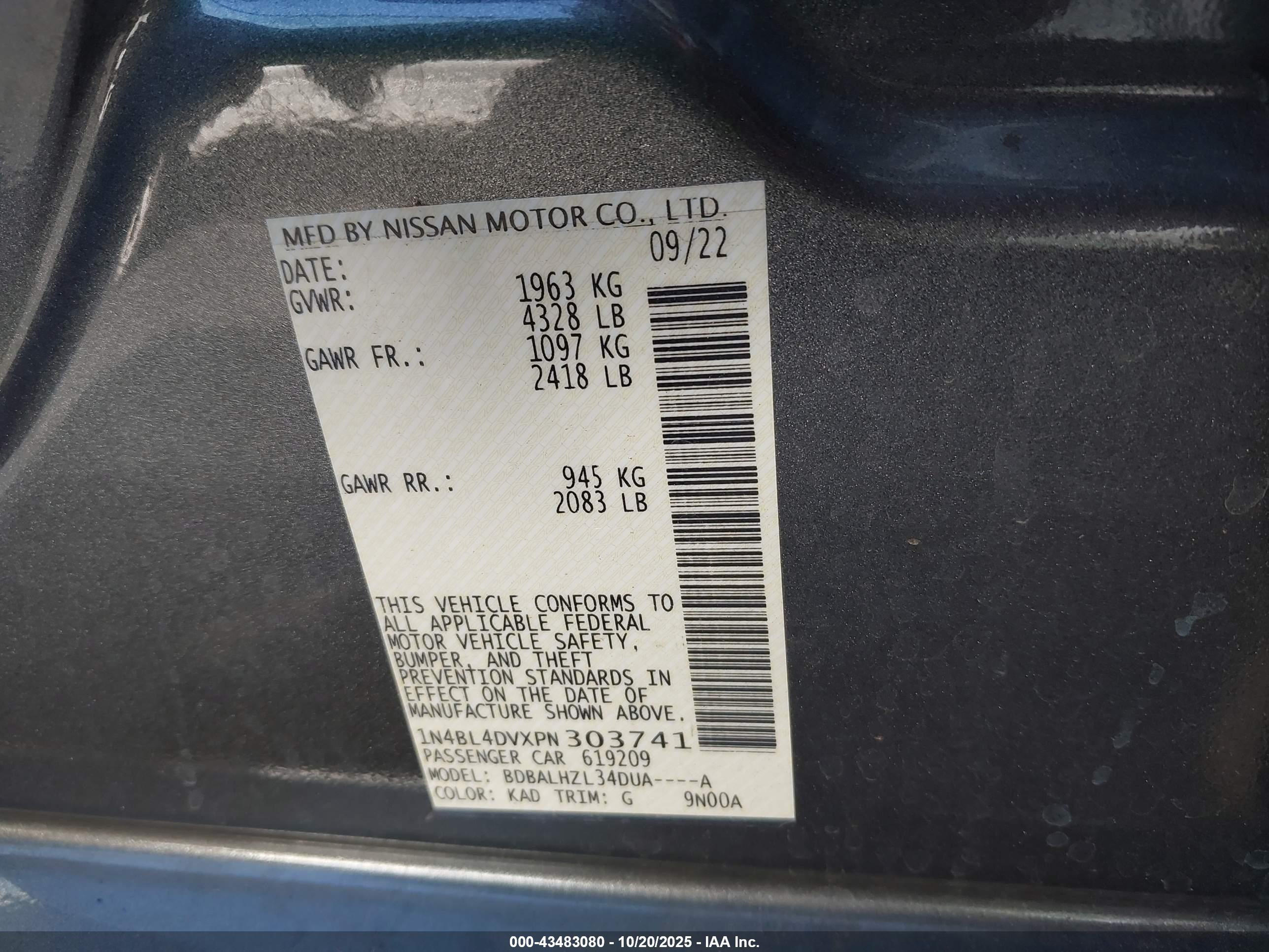NISSAN ALTIMA image 9