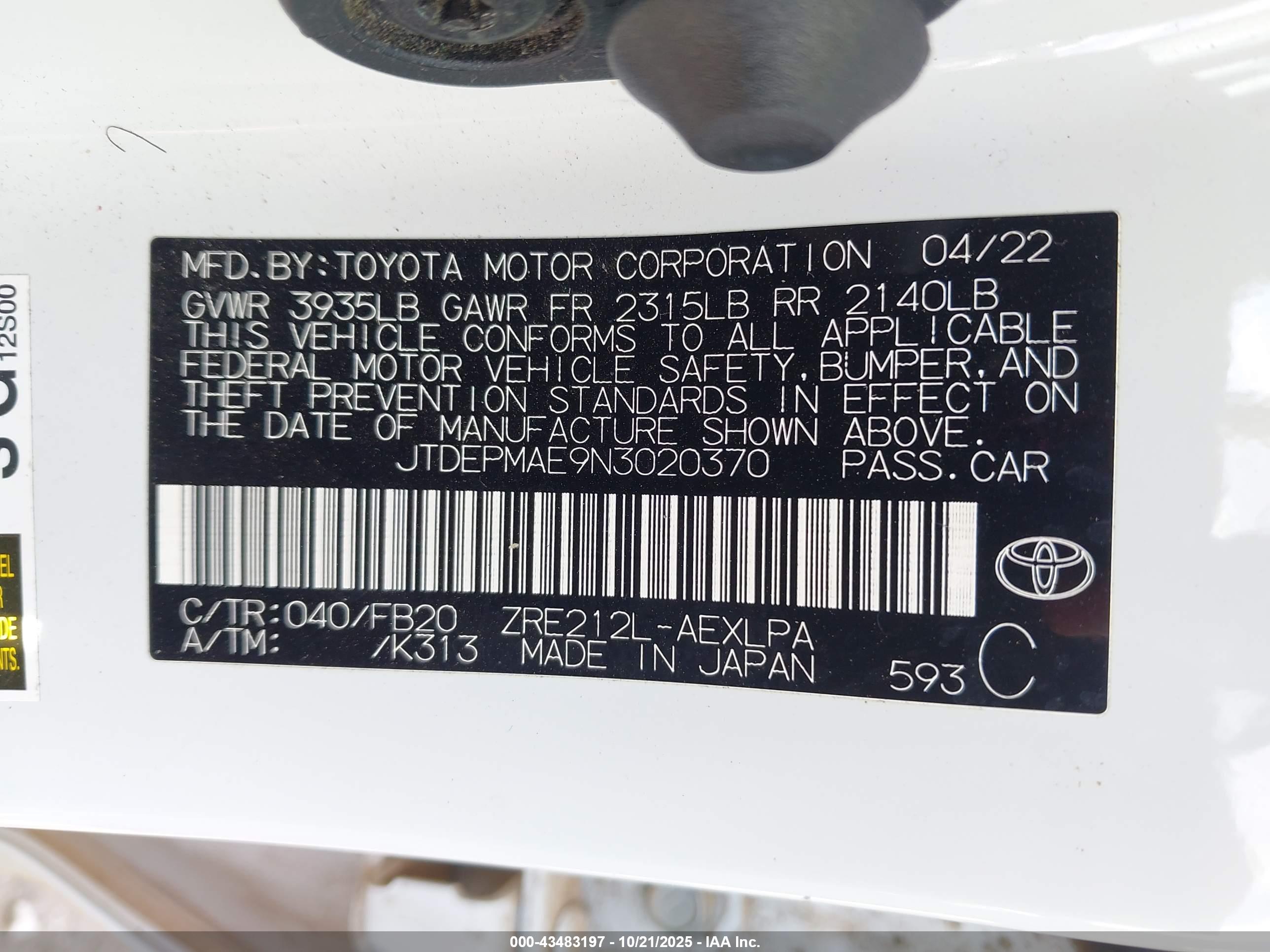 TOYOTA COROLLA image 9