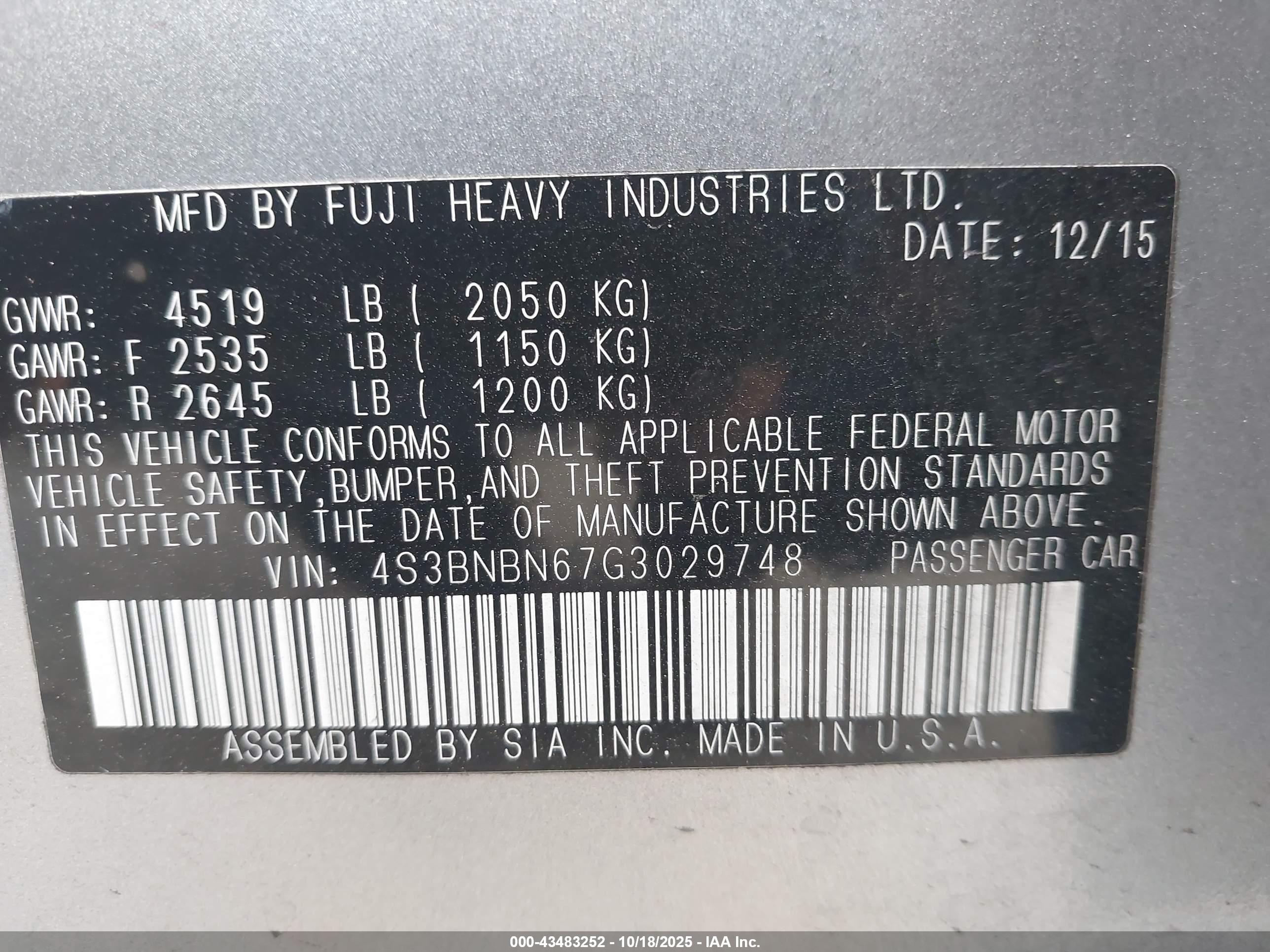 SUBARU LEGACY image 9