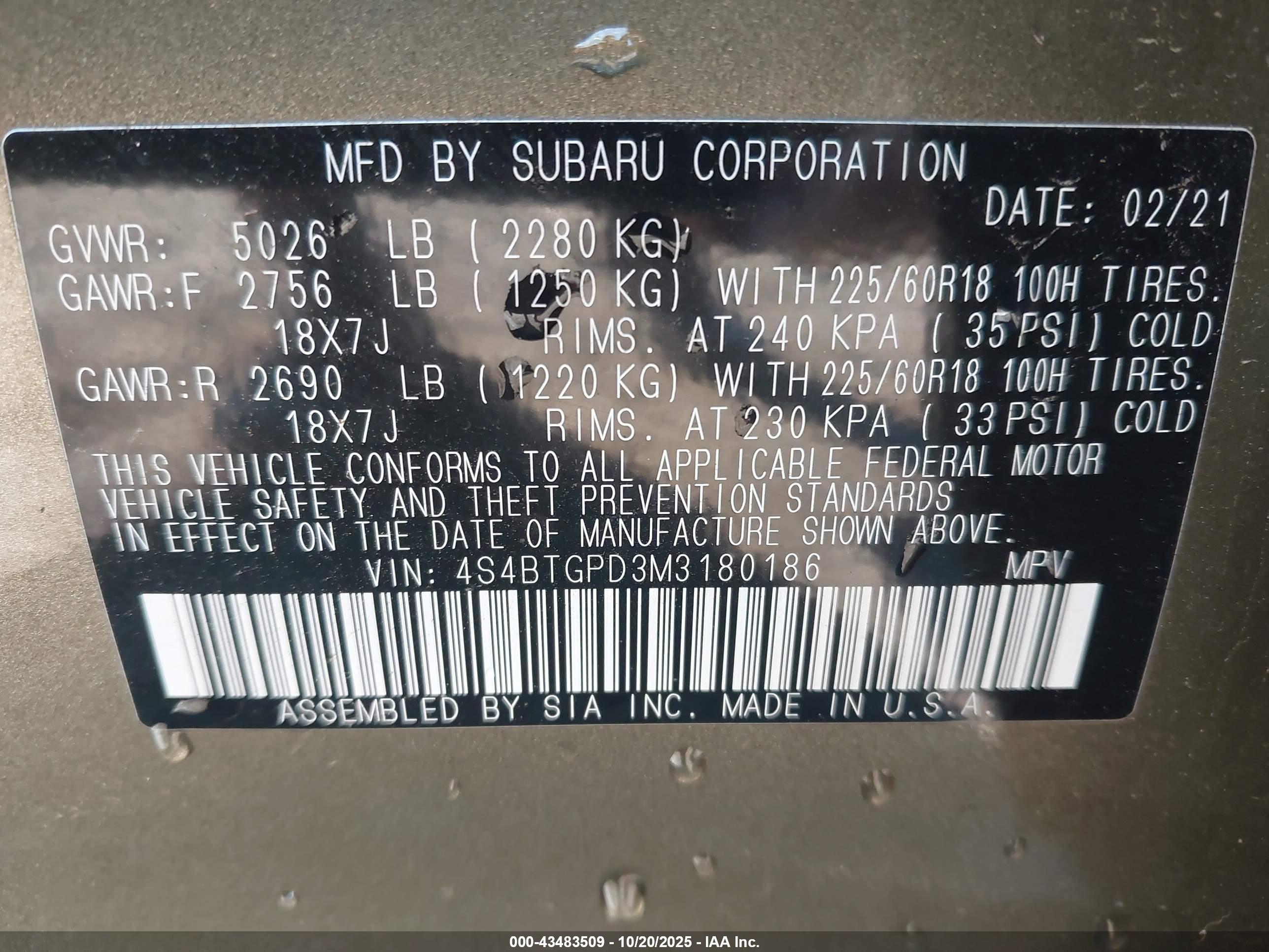 SUBARU OUTBACK image 9