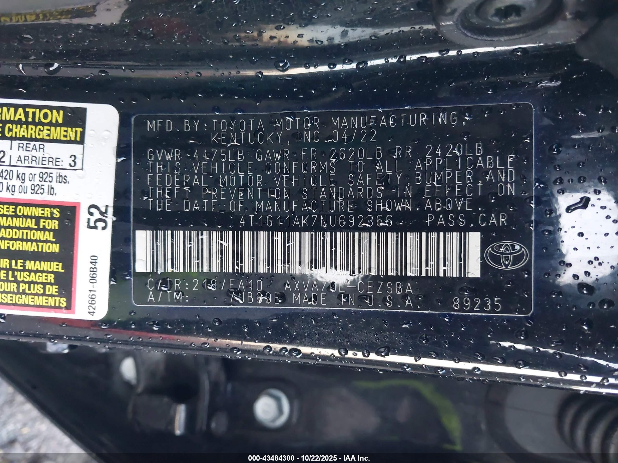 TOYOTA CAMRY image 9