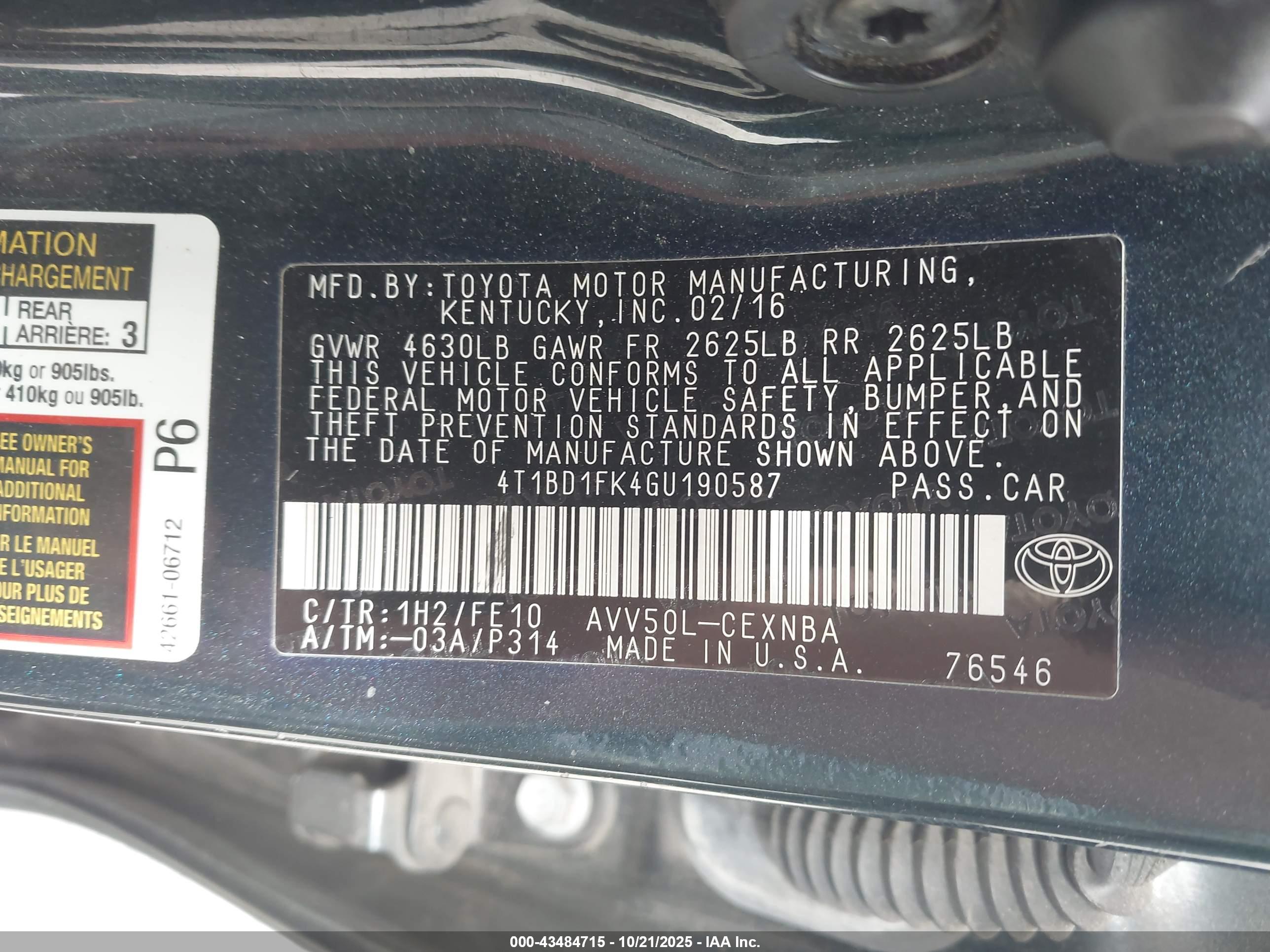 TOYOTA CAMRY image 9