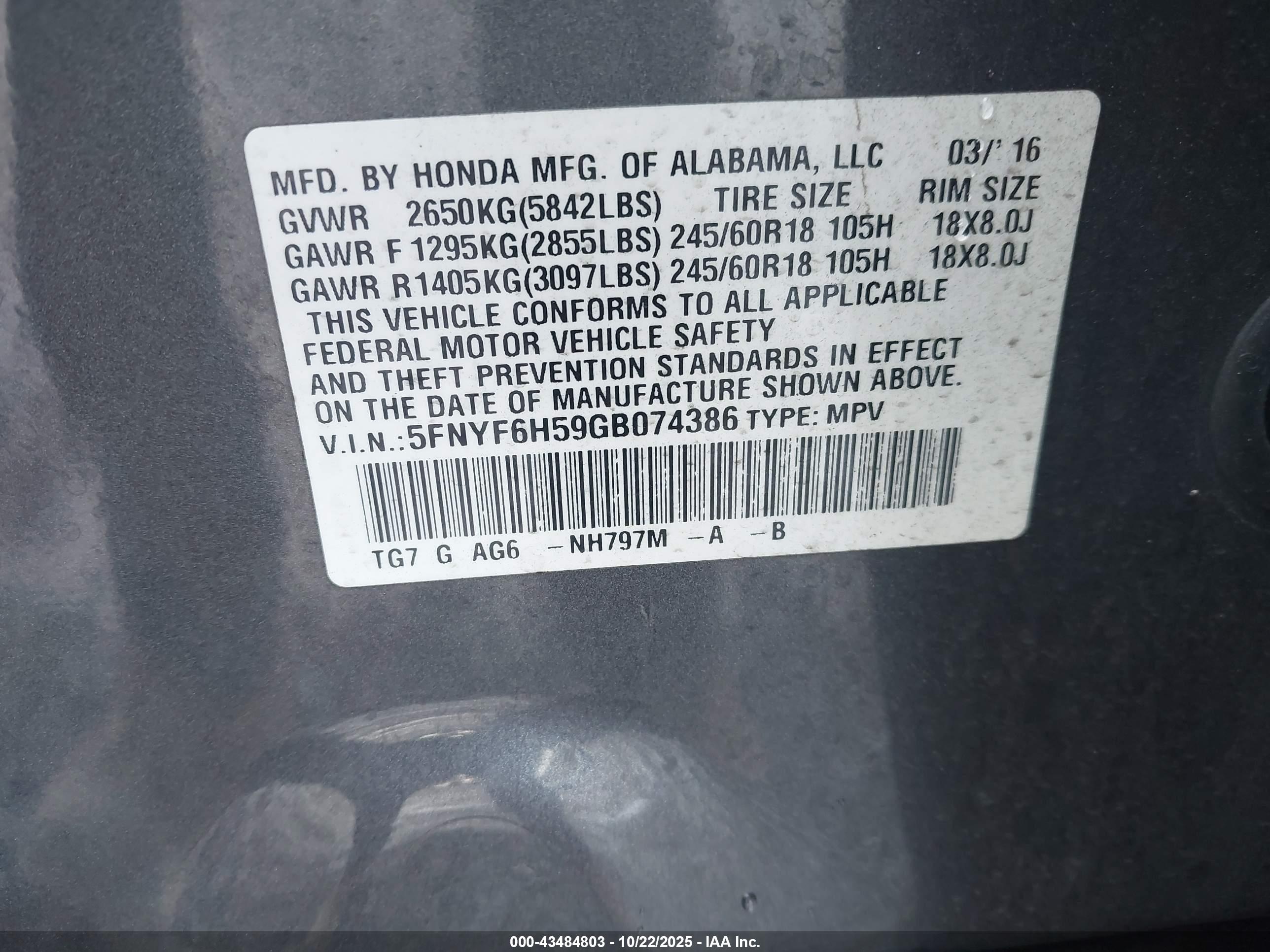 HONDA PILOT image 9