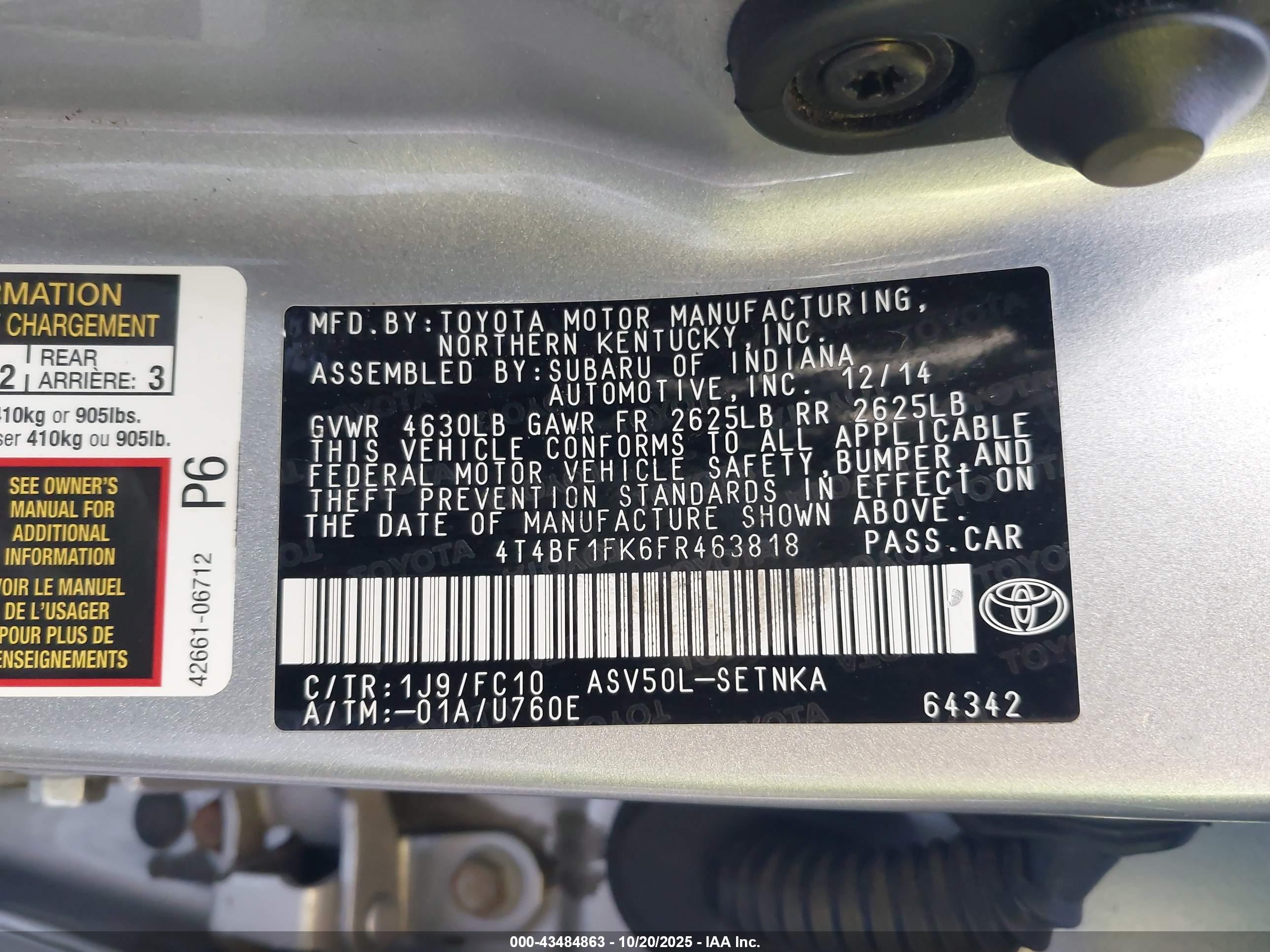 TOYOTA CAMRY image 9
