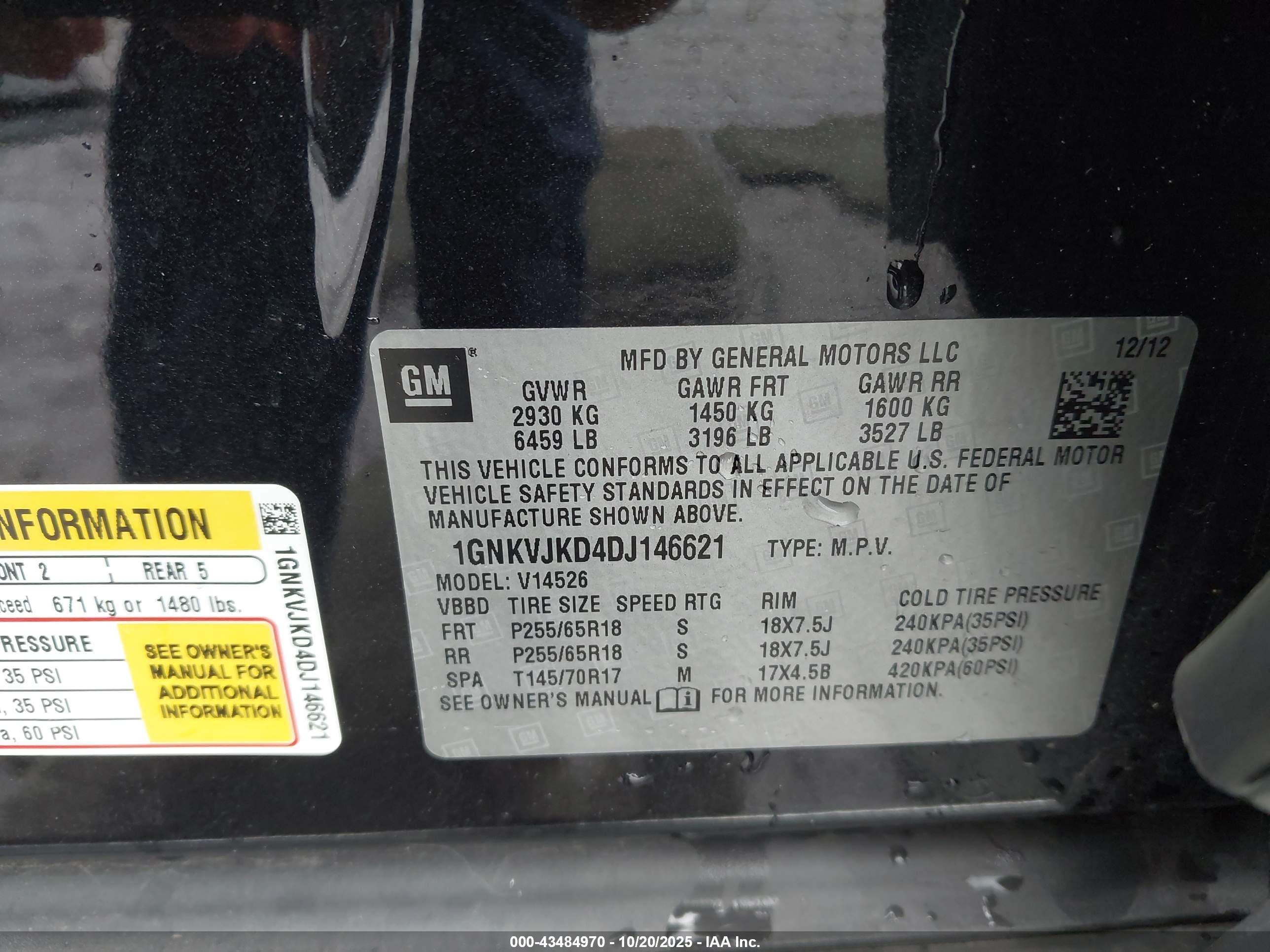 CHEVROLET TRAVERSE image 9