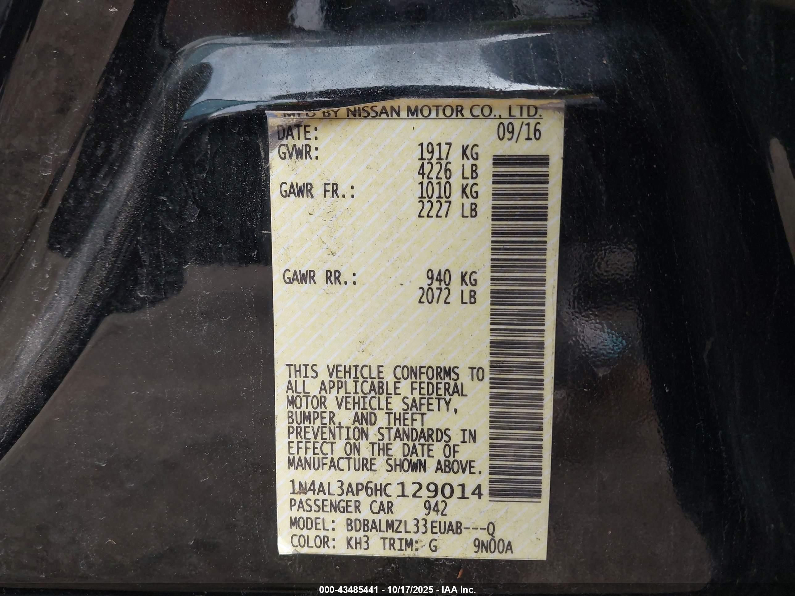 NISSAN ALTIMA image 9