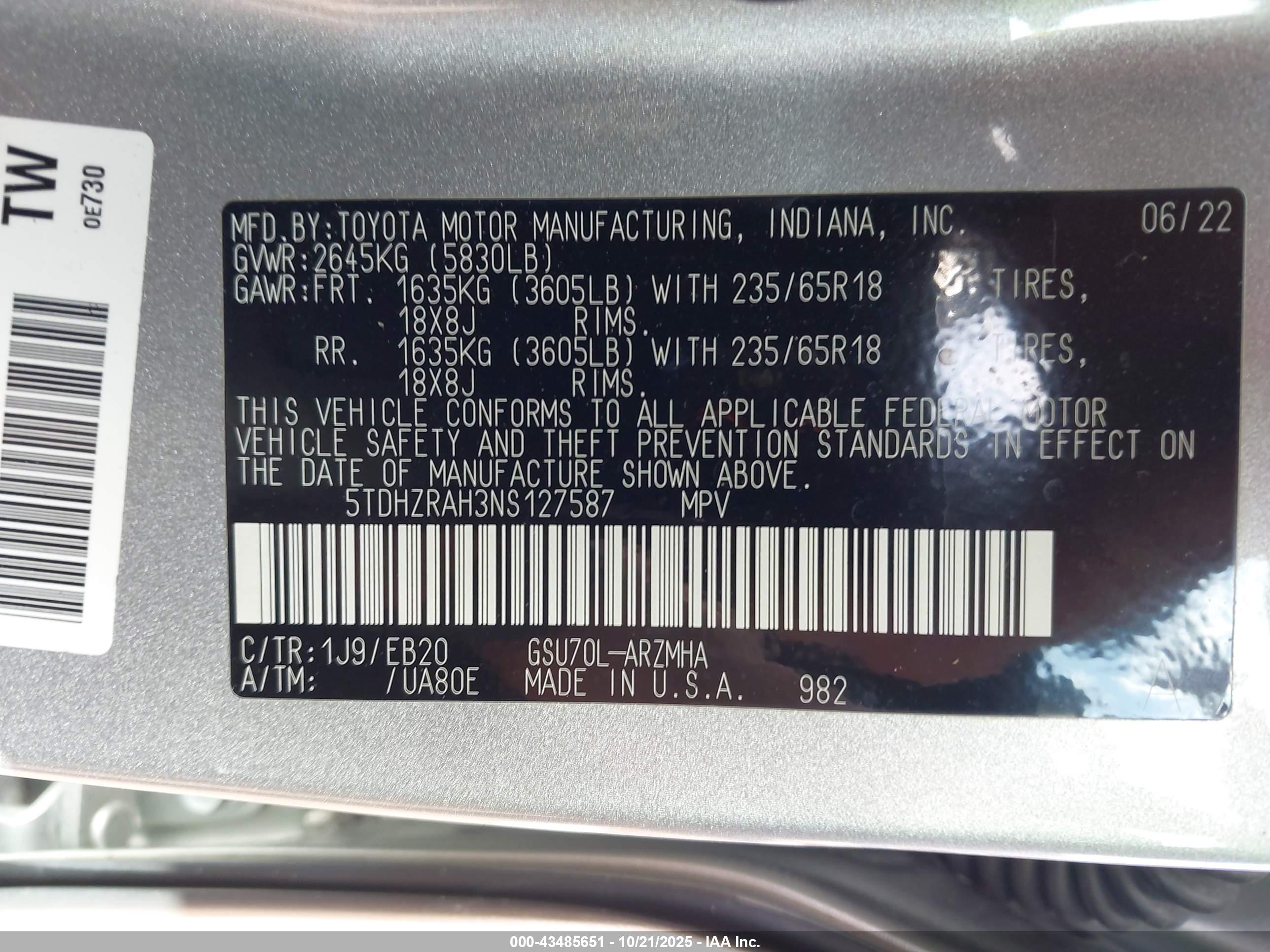 TOYOTA HIGHLANDER image 9