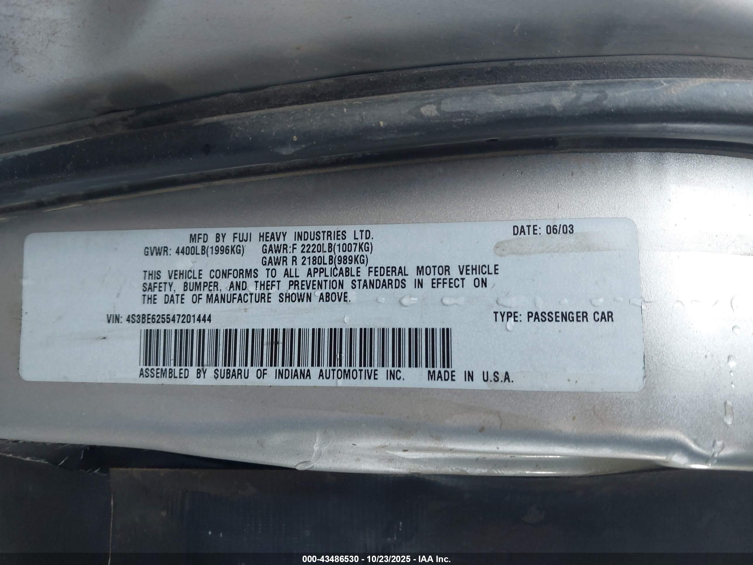 SUBARU LEGACY image 9