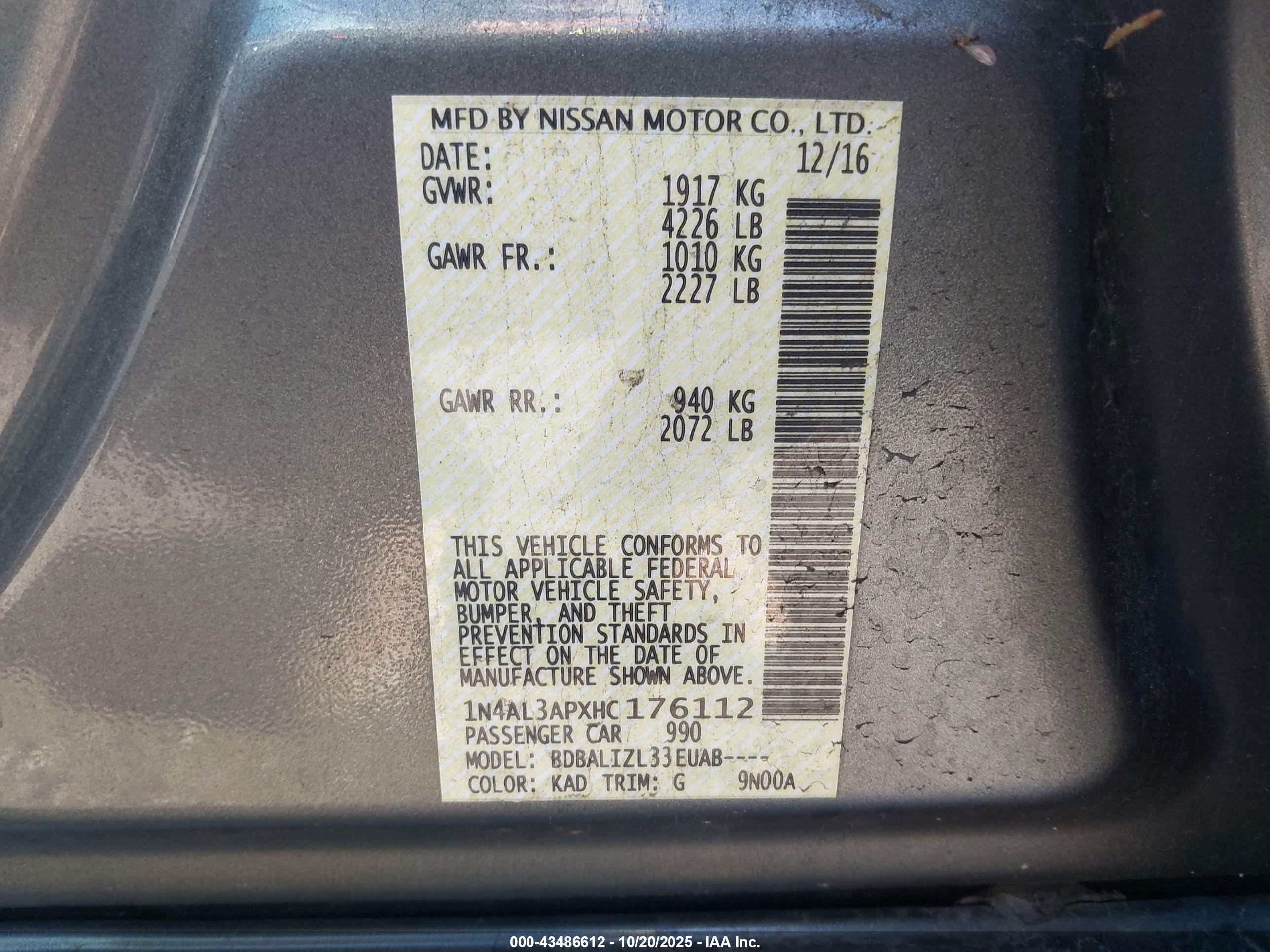 NISSAN ALTIMA image 9