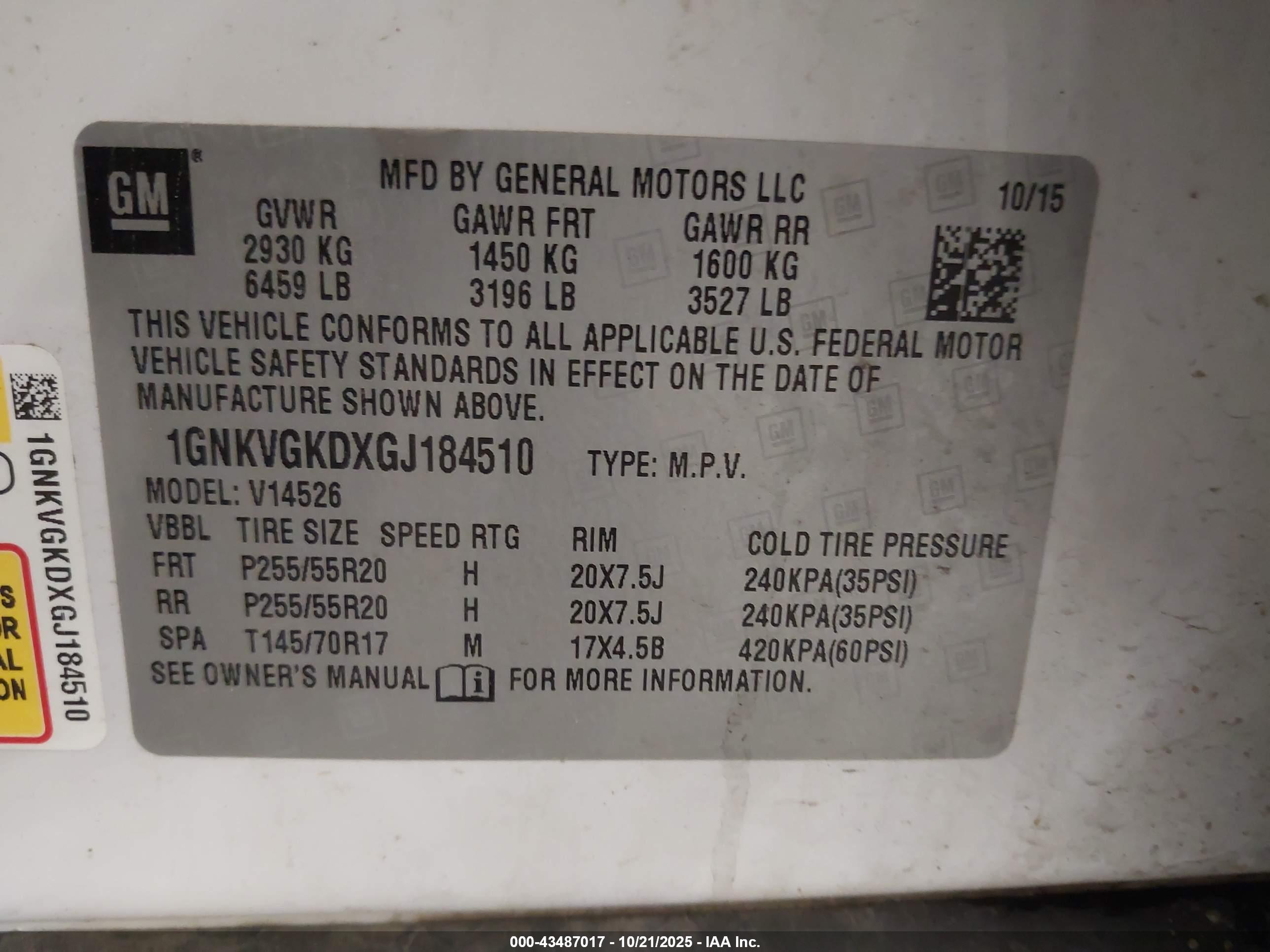 CHEVROLET TRAVERSE image 9
