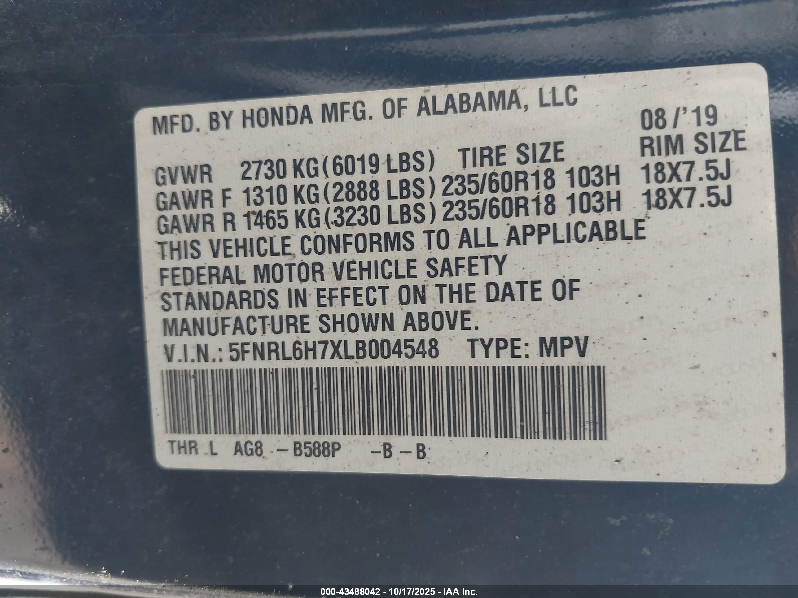 HONDA ODYSSEY image 9