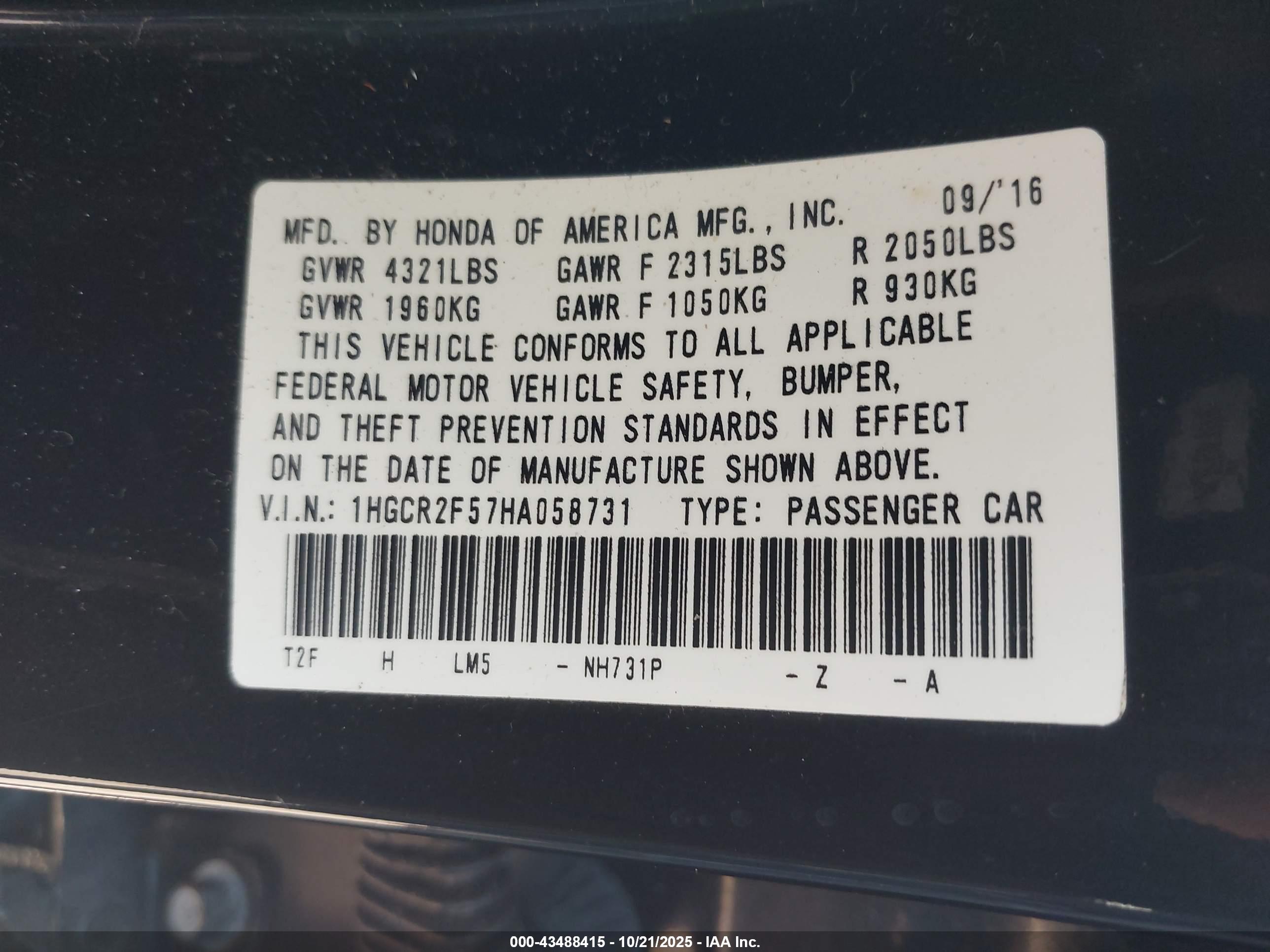 HONDA ACCORD image 9